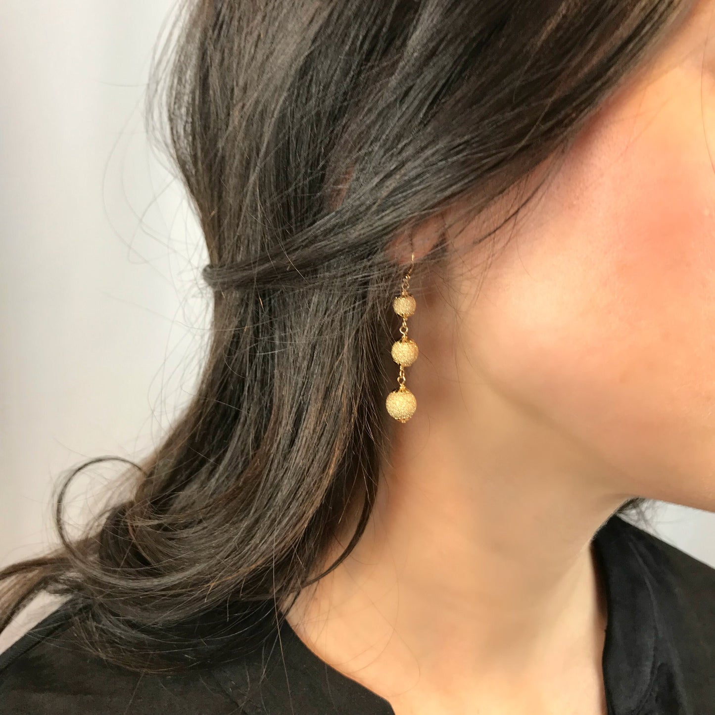 Silver Ball Earrings Gold Ball Earrings Linear Earrings Dangle Earrings Drop Earrings Elegant Earrings Wedding Earrings Sparkle Earrings