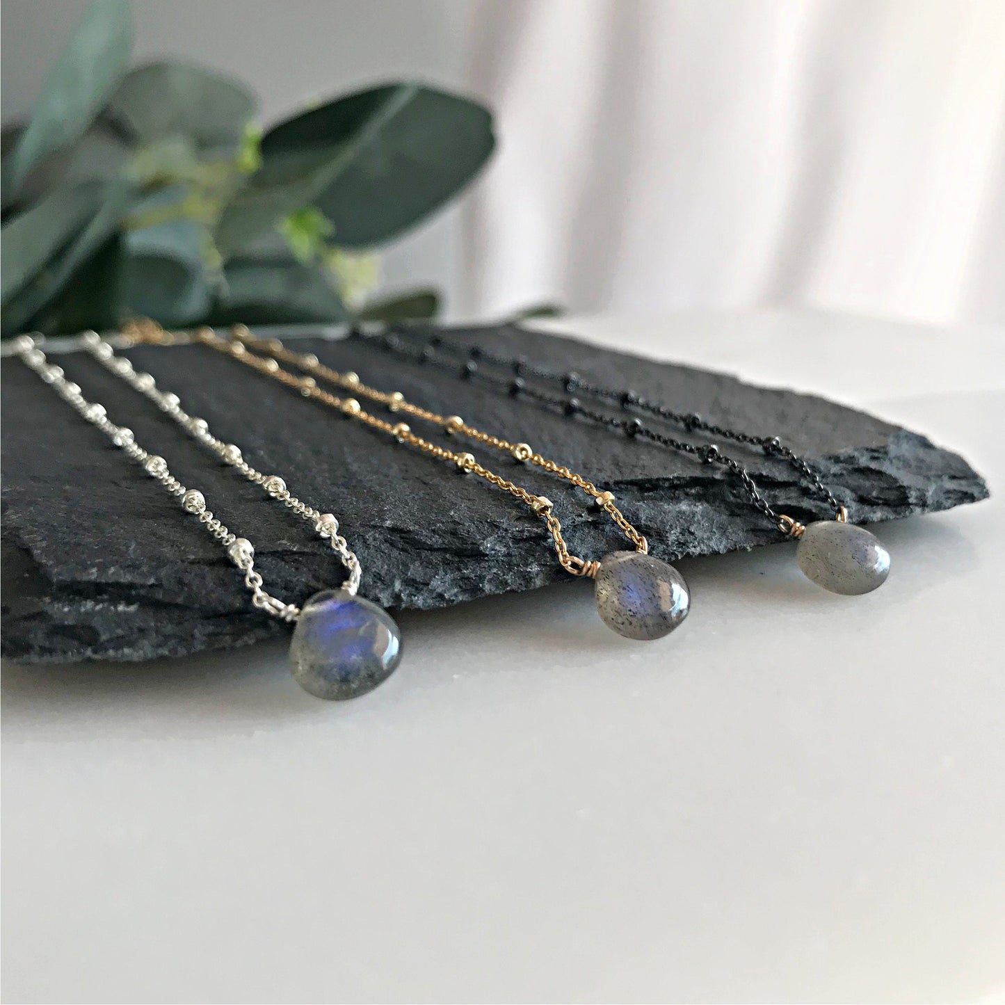 Labradorite Necklace Gemstone Necklace Labradorite Jewelry Dainty Necklace Pendant Necklace Layered necklace Gold Necklace Silver Necklace
