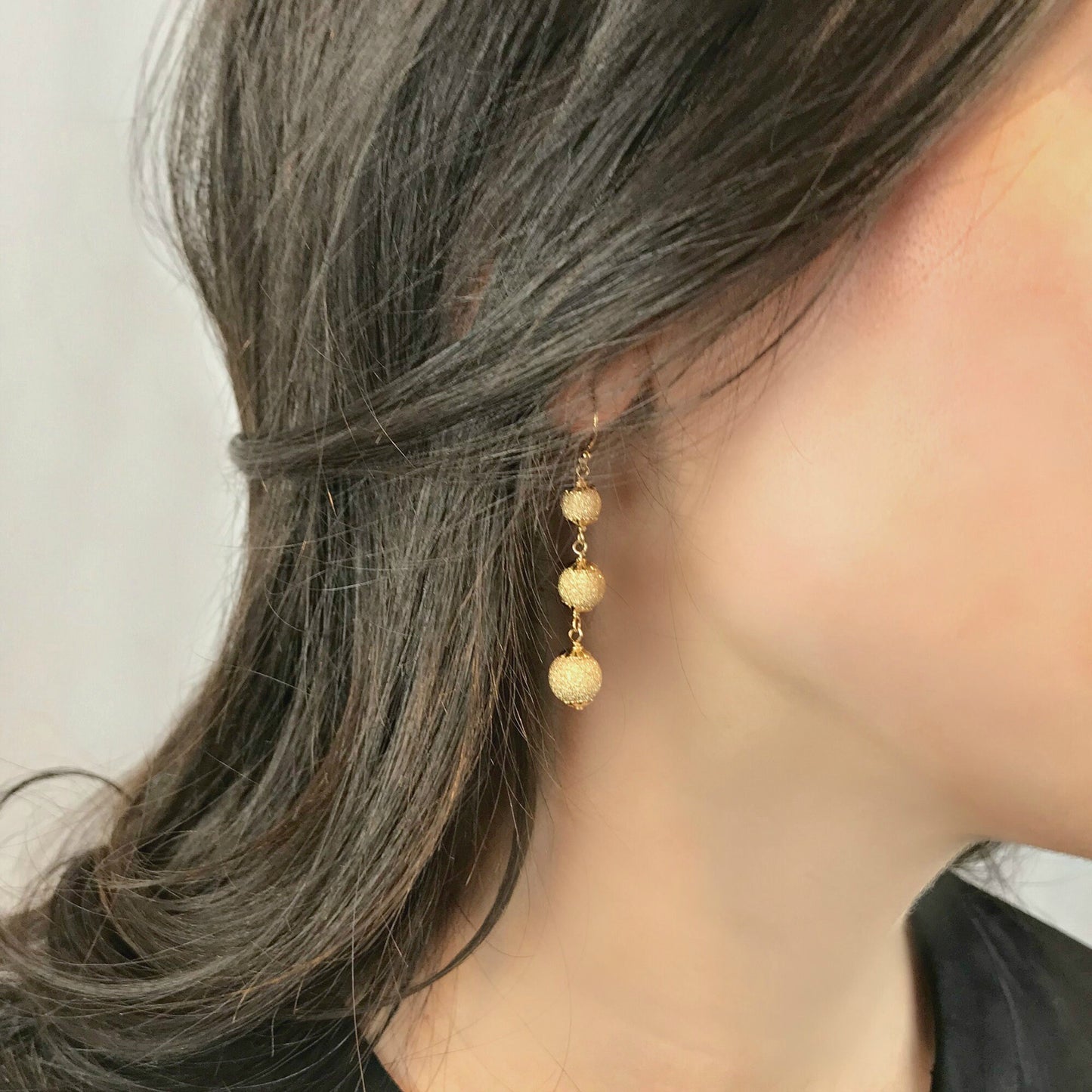 Silver Ball Earrings Gold Ball Earrings Linear Earrings Dangle Earrings Drop Earrings Elegant Earrings Wedding Earrings Sparkle Earrings