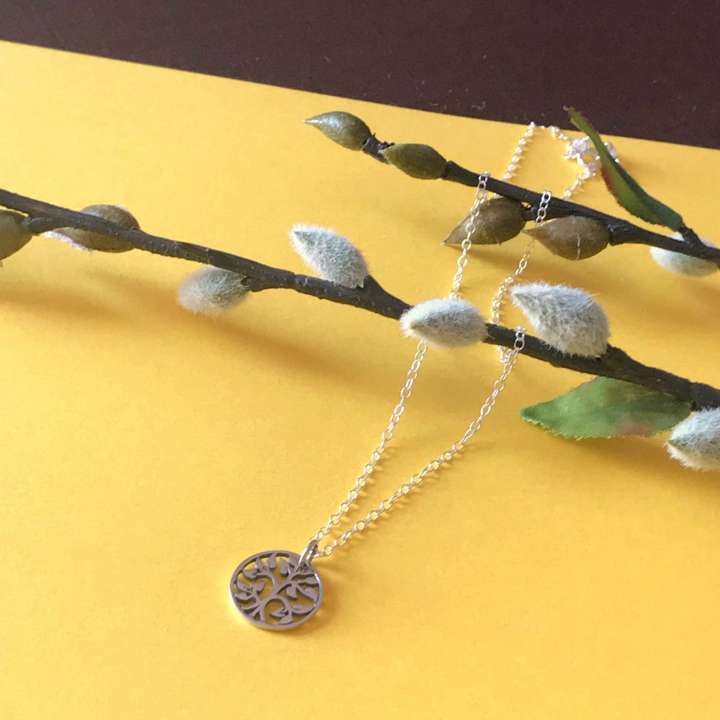 Tree of Life Necklace,Silver Tree of Life Charm for Women,Tree of Life Choker,Dainty Tree of life Charm,Mother Necklace,Layering Necklace