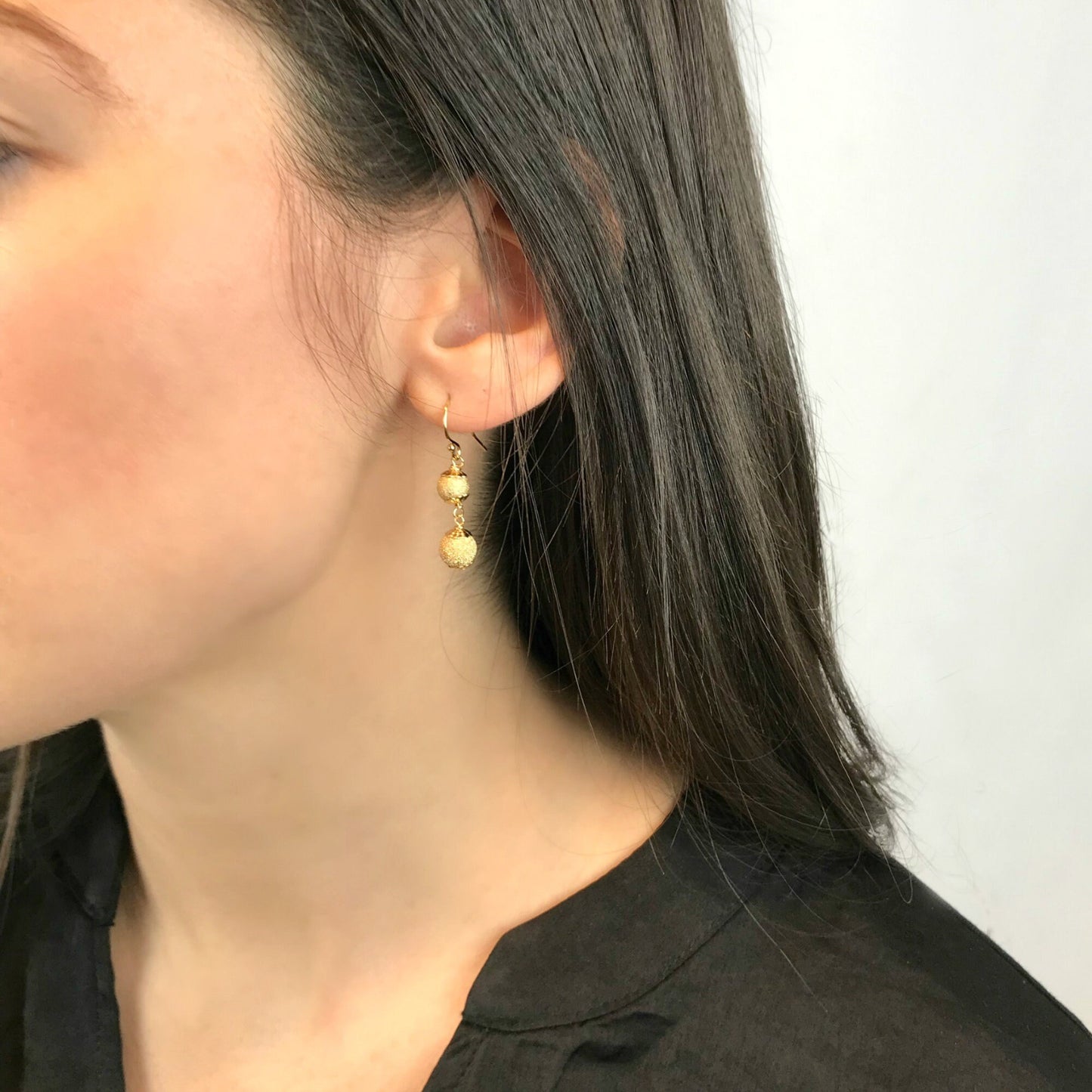 Silver Ball Earrings Gold Ball Earrings Linear Earrings Dangle Earrings Drop Earrings Elegant Earrings Wedding Earrings Sparkle Earrings