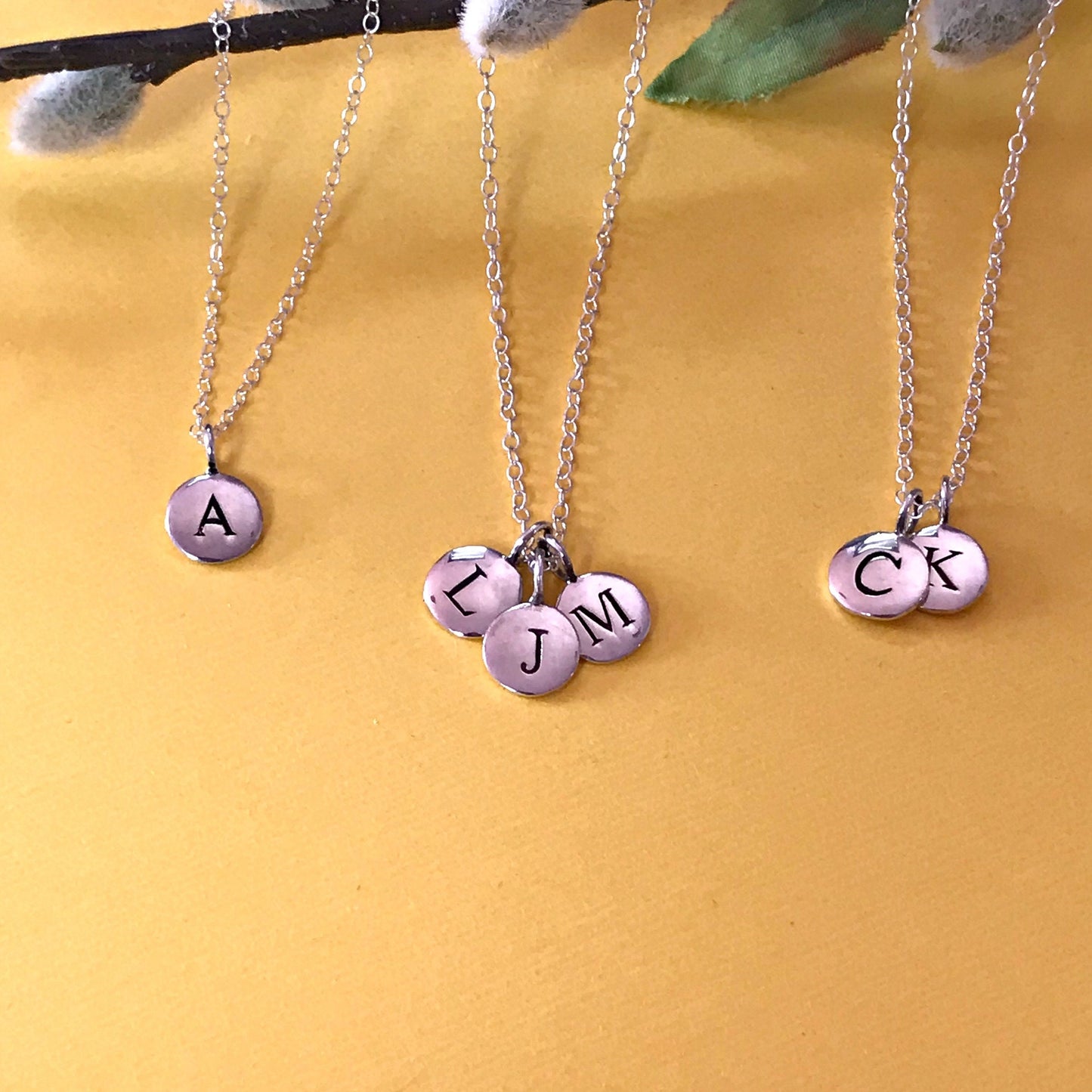 Initial Necklace Initial Pendant Letter Necklace Personalized Jewelry Delicate Necklace Gift for Best Friend Coin Necklace Gift for Mom