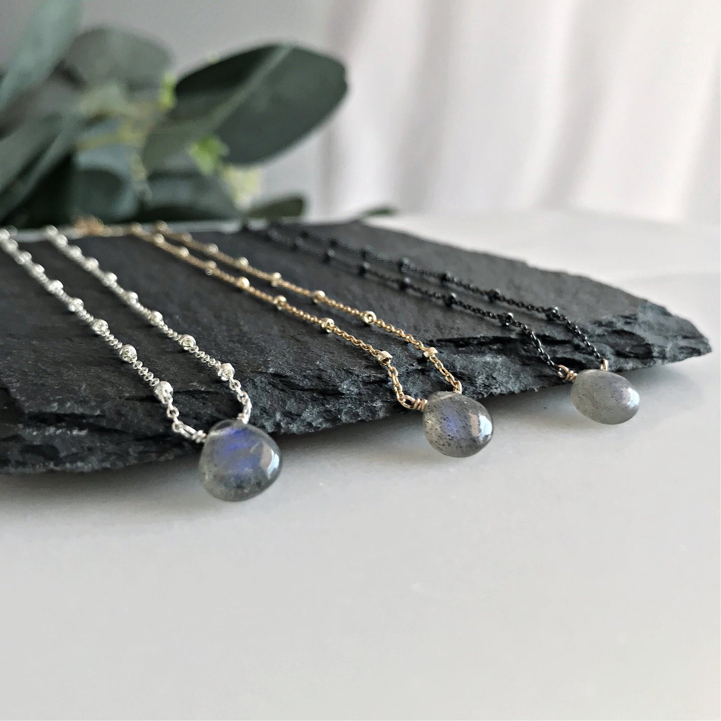 Labradorite Necklace Gemstone Necklace Labradorite Jewelry Dainty Necklace Pendant Necklace Layered necklace Gold Necklace Silver Necklace