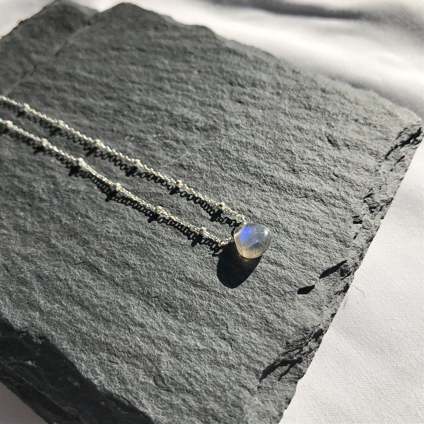 Labradorite Necklace Gemstone Necklace Labradorite Jewelry Dainty Necklace Pendant Necklace Layered necklace Gold Necklace Silver Necklace