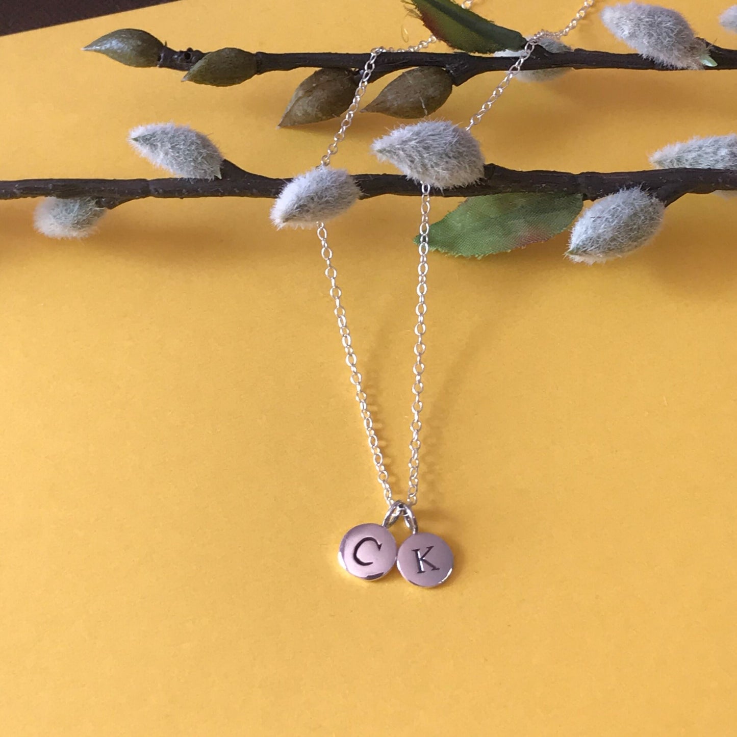 Initial Necklace Initial Pendant Letter Necklace Personalized Jewelry Delicate Necklace Gift for Best Friend Coin Necklace Gift for Mom