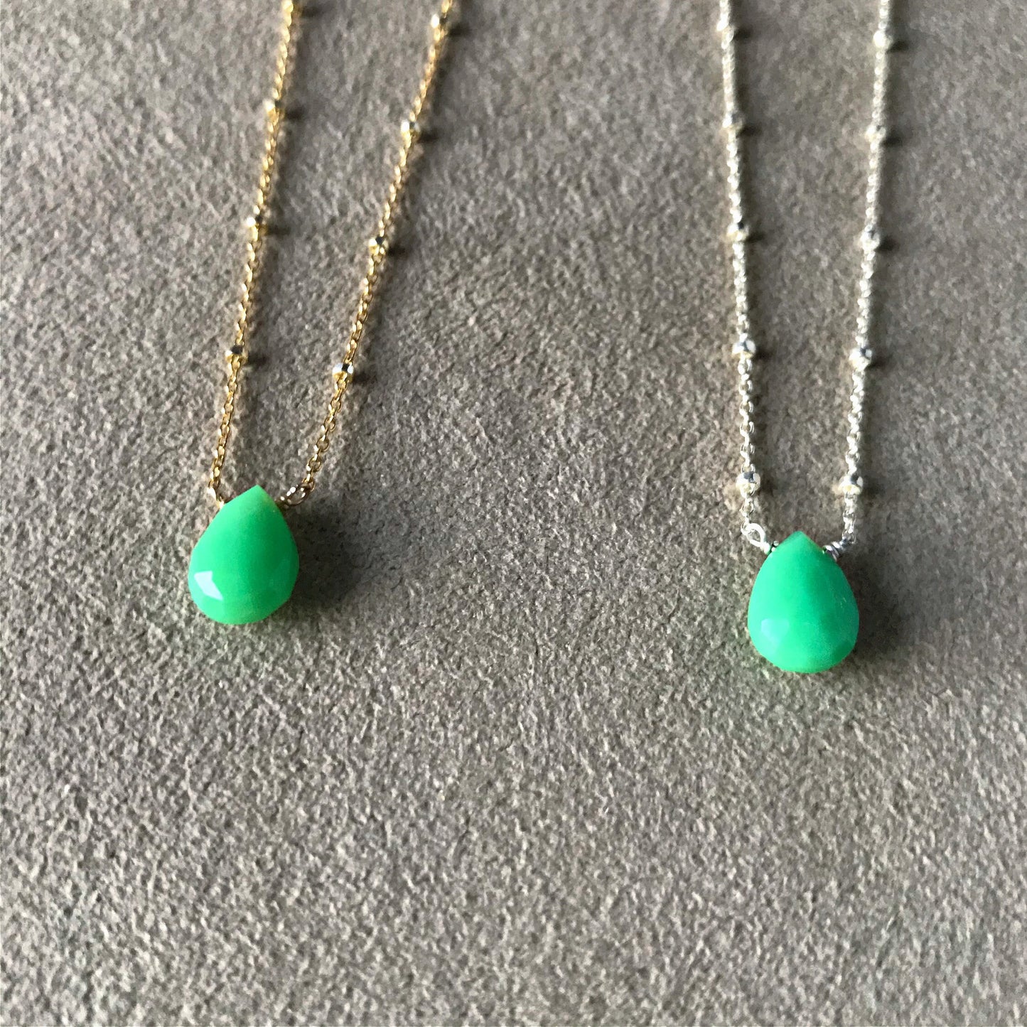 Chrysoprase Necklace Seafoam Gemstone Green Jewelry Bridesmaid Jewelry Wedding Jewelry Delicate Necklace Layering Necklace Dainty Necklace
