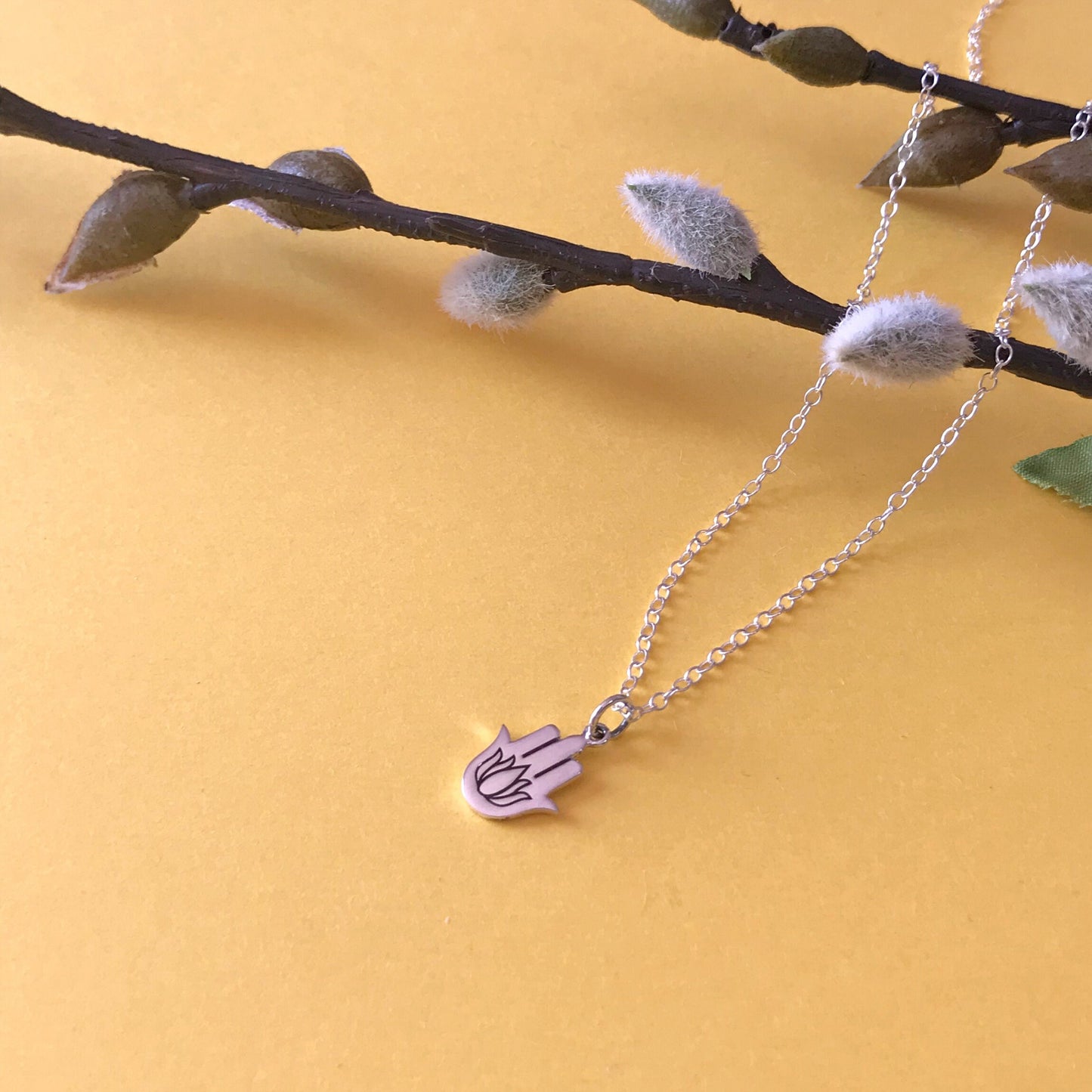 Hamsa Necklace Hand of Fatima Protection Necklace Yoga Necklace Hamsa Choker Fatima Necklace Dainty Necklace Mother Necklace Hand Necklace