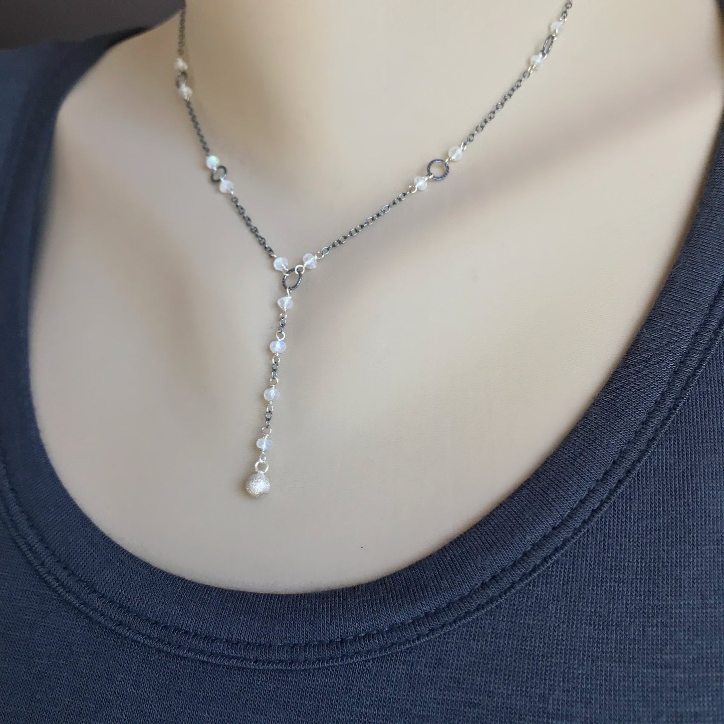 Stardust Necklace Simple Necklace Y Necklace Lariat Necklace Black Necklace Women Necklace Dainty Necklace Drop Necklace Layered Necklace