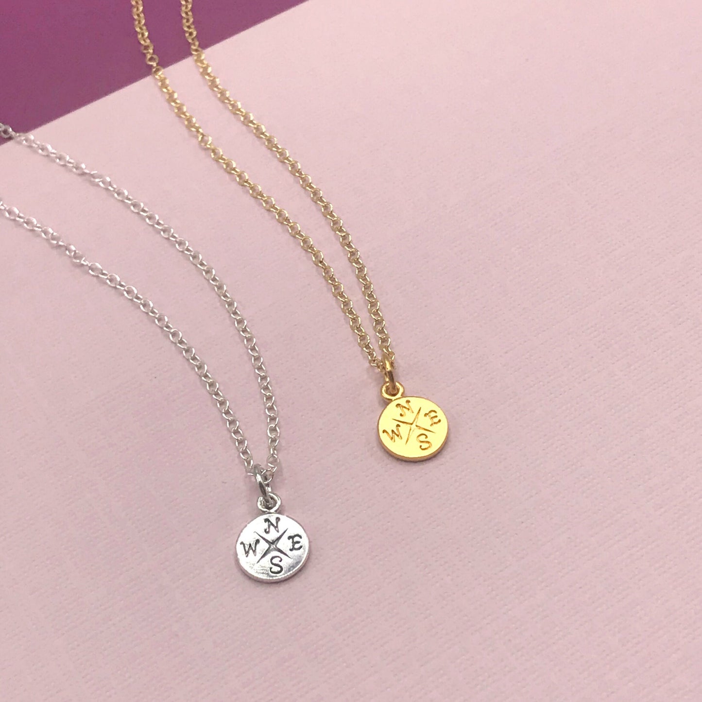 Compass Necklace Compass Pendant Silver Compass Compass Jewelry Graduation Necklace Dainty Necklace Minimalist Necklace Layering Necklace