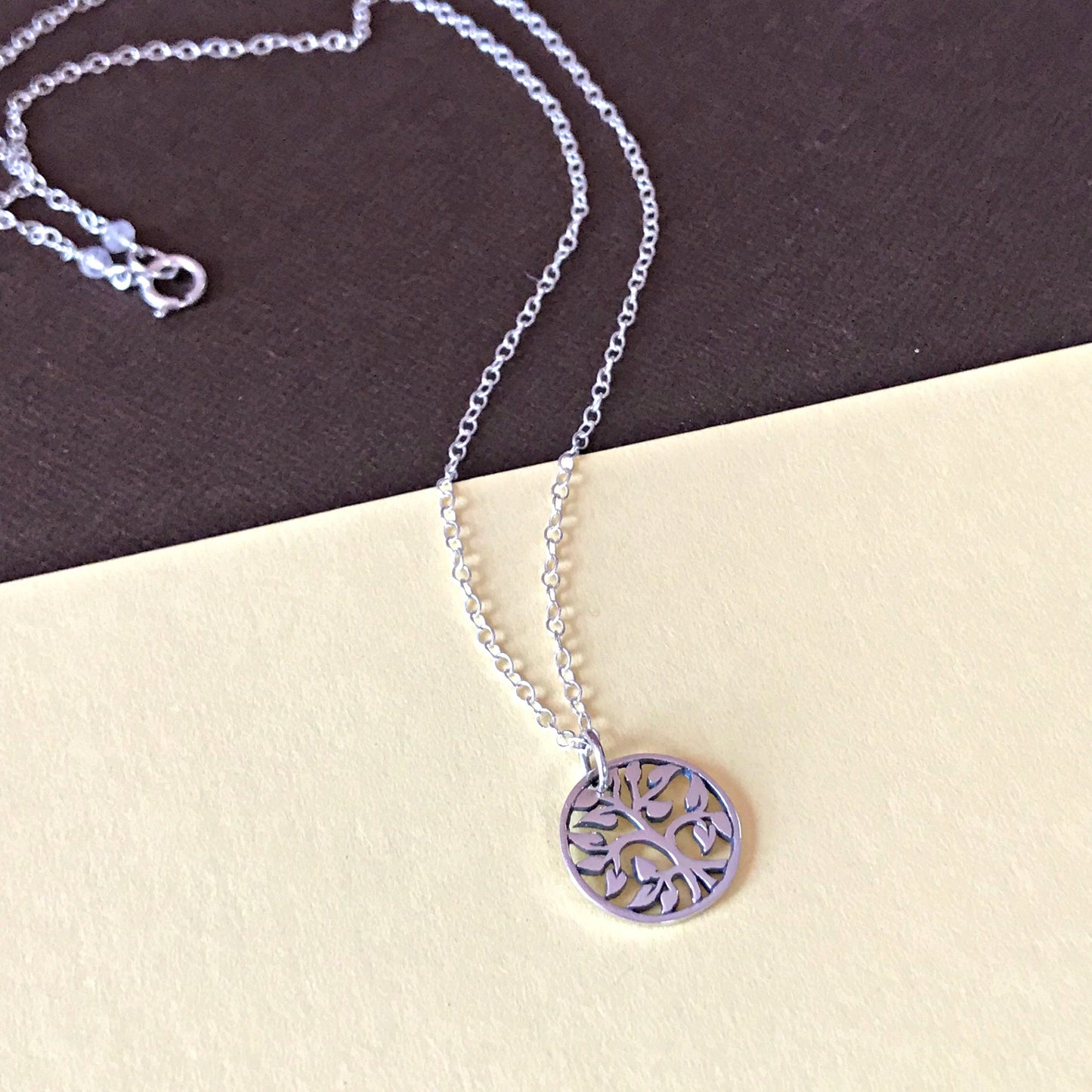 Tree of Life Necklace,Silver Tree of Life Charm for Women,Tree of Life Choker,Dainty Tree of life Charm,Mother Necklace,Layering Necklace
