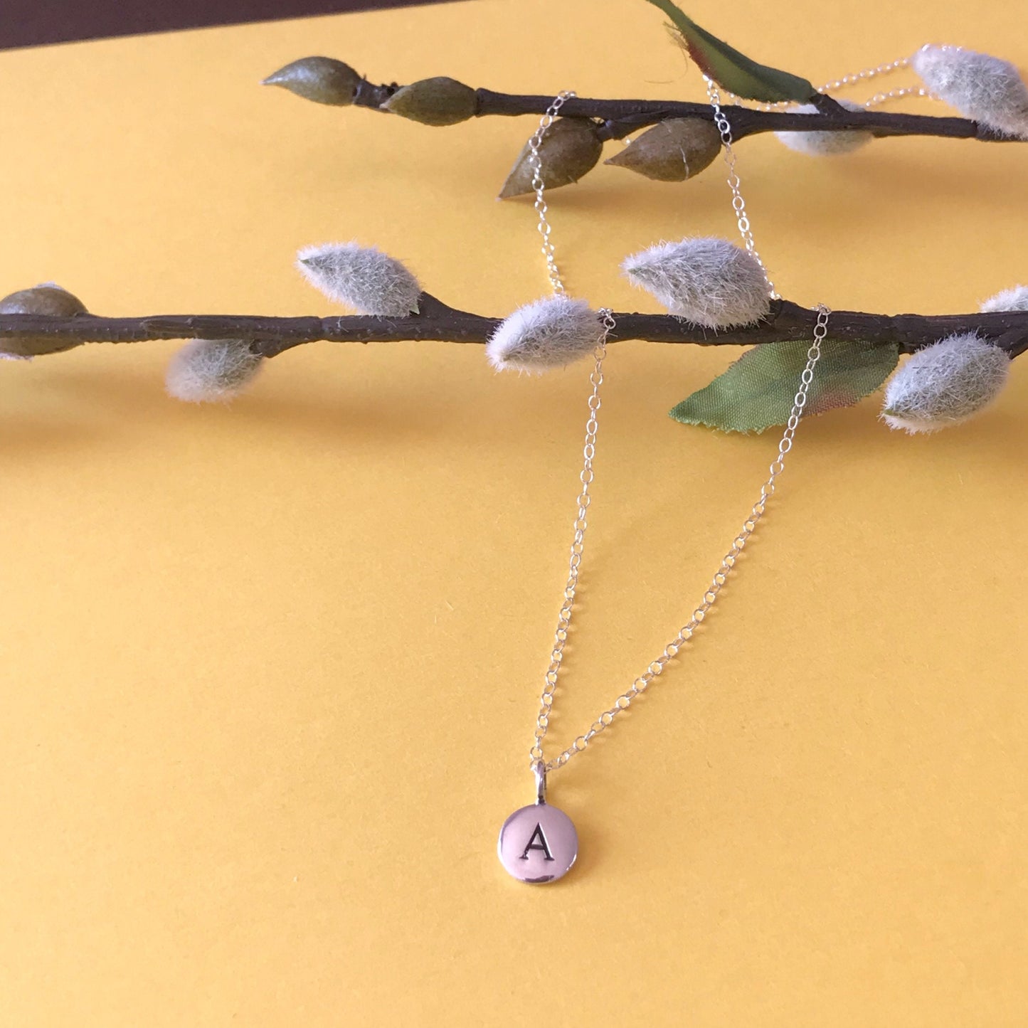 Initial Necklace Initial Pendant Letter Necklace Personalized Jewelry Delicate Necklace Gift for Best Friend Coin Necklace Gift for Mom