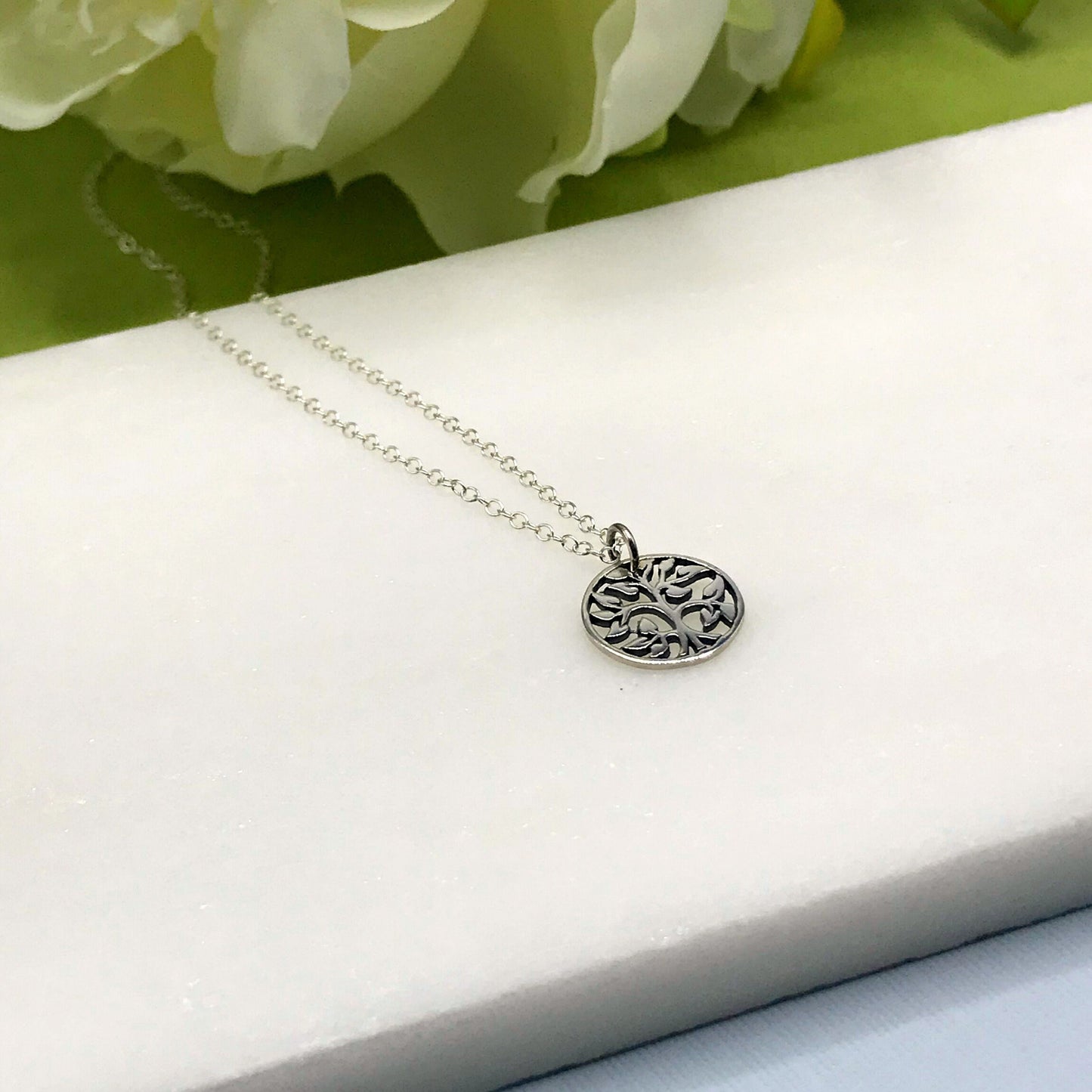 Tree of Life Necklace,Silver Tree of Life Charm for Women,Tree of Life Choker,Dainty Tree of life Charm,Mother Necklace,Layering Necklace