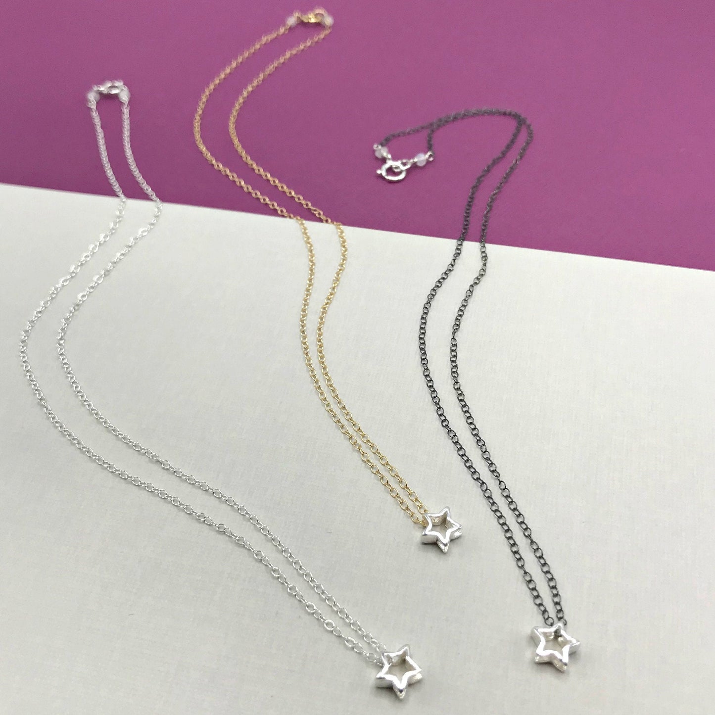 Tiny Star Necklace,Star Jewelry,Dainty Star Necklace,Celestial Jewelry,Open Star Pendant,Minimalist 3D Star Necklace,Dainty Star Necklace