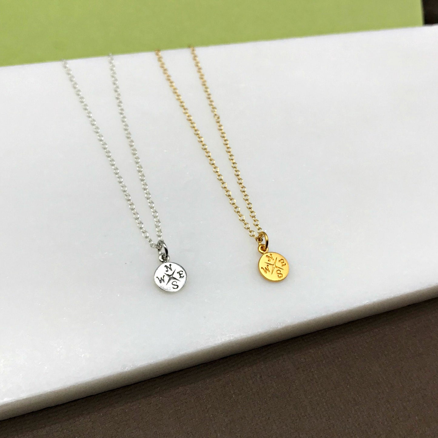 Compass Necklace Compass Pendant Silver Compass Compass Jewelry Graduation Necklace Dainty Necklace Minimalist Necklace Layering Necklace