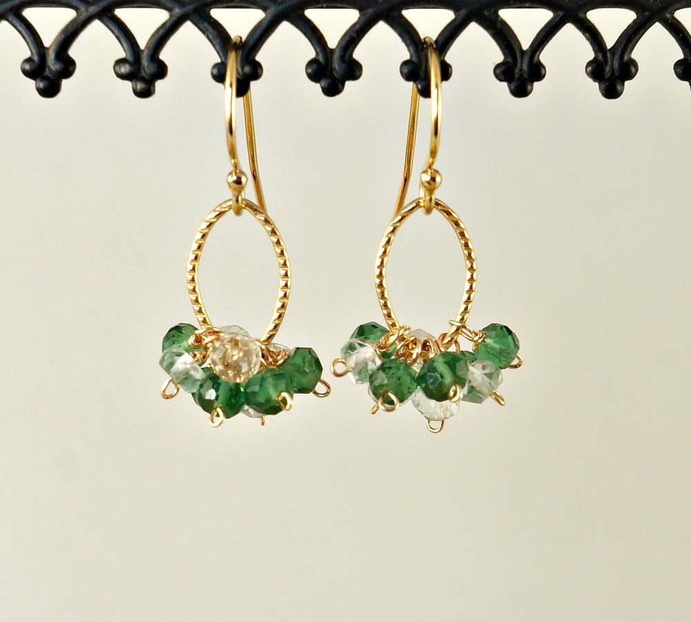 Dangle Green Amethyst Earrings, Dainty Green Apatite Earrings, February Birthstone Earrings, Delicate Green Earrings, Everyday Earrings
