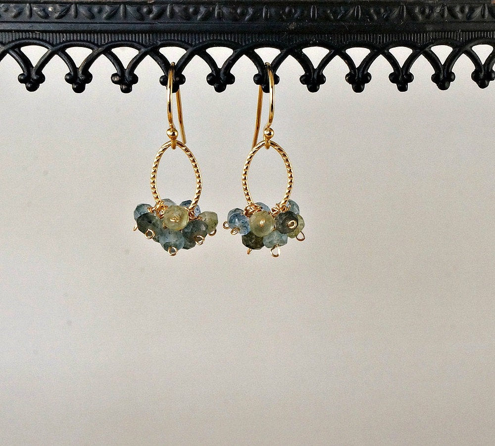 Aquamarine Earrings Blue Earrings Delicate Earrings Minimalist Earrings Small Earrings March Birthstone Bridesmaid Earrings Gift for Mom