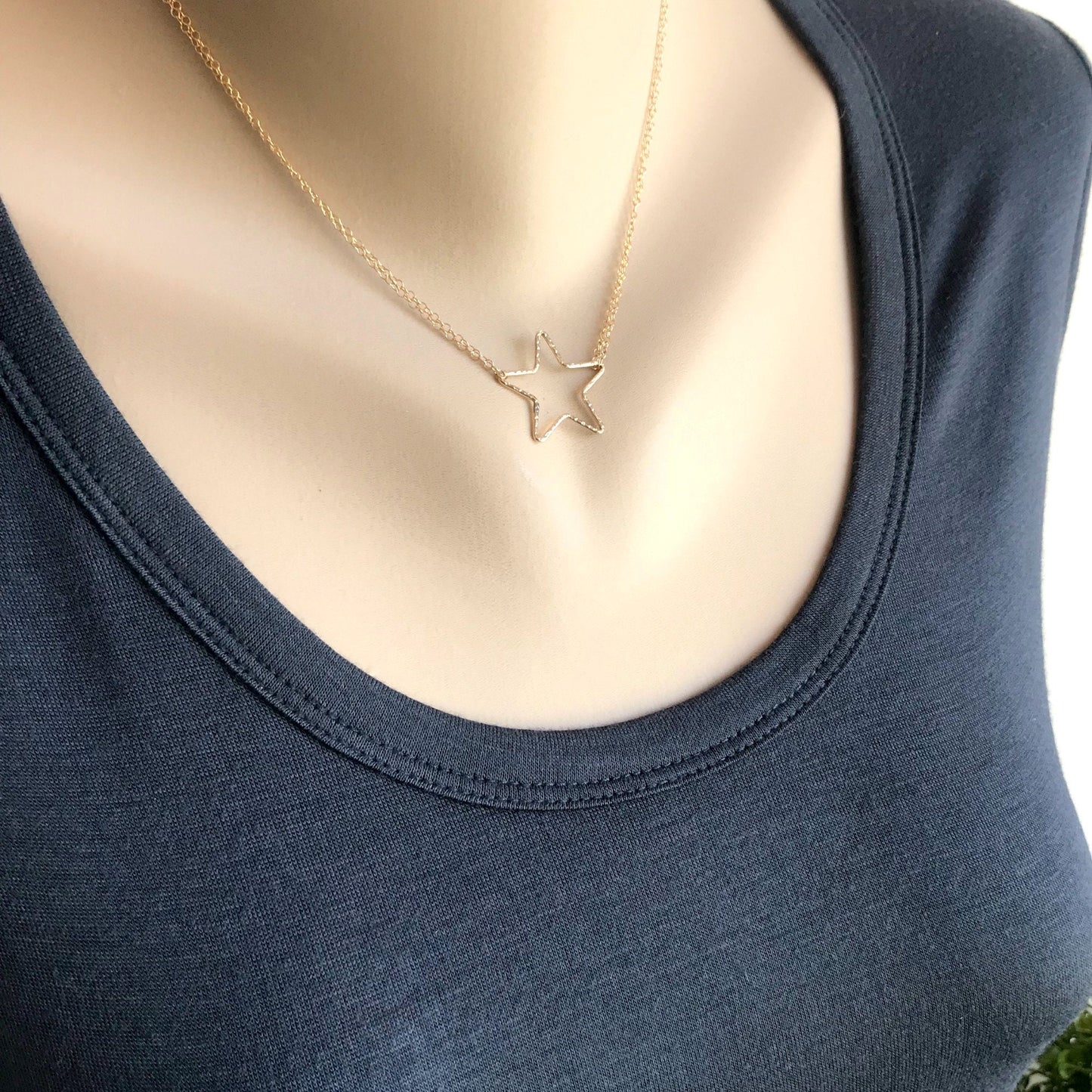 Star Necklace Gold Star Necklace Celestial Jewelry Simple Necklace Delicate necklace Layering Necklace Silver Star Minimalist Necklace