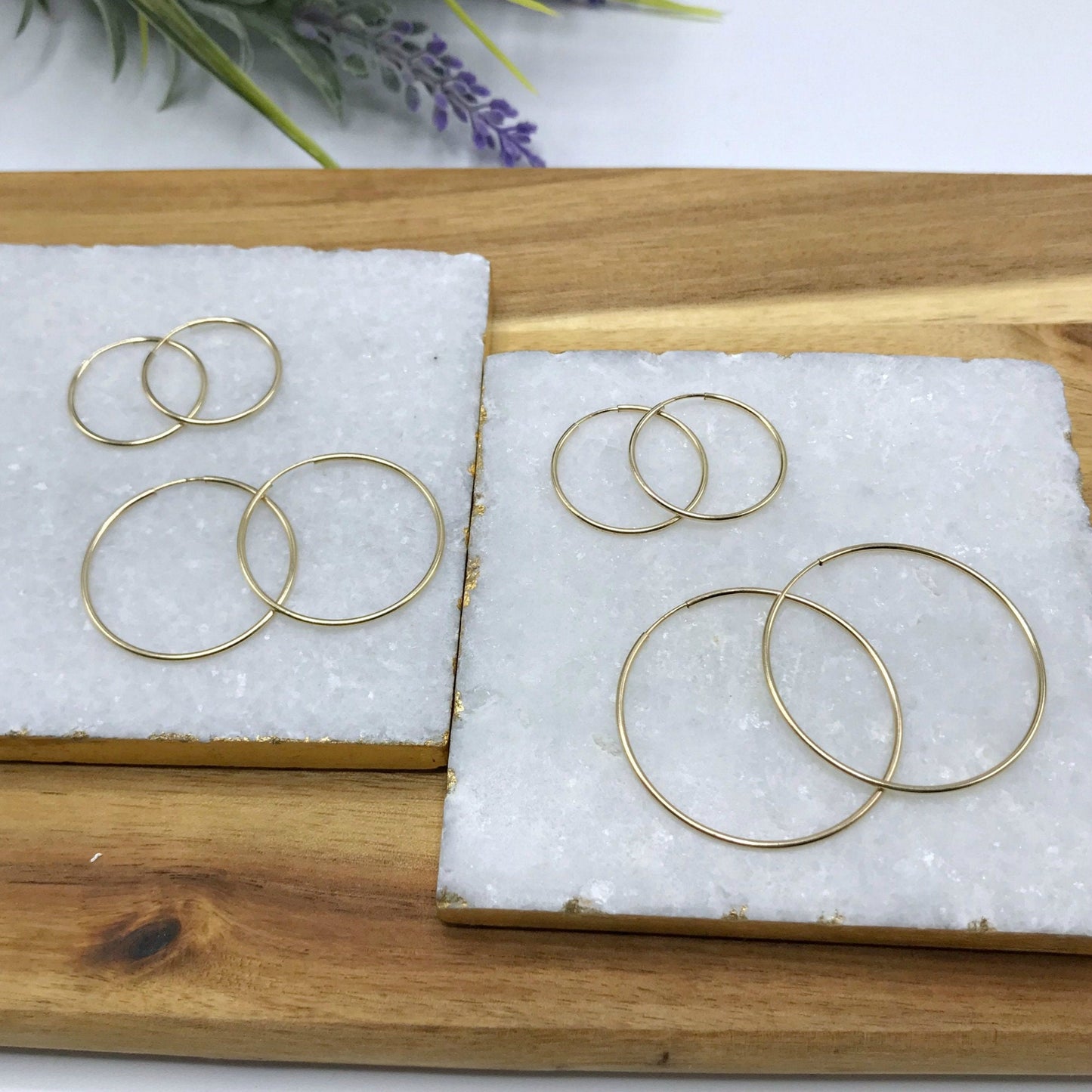 Hoops Earrings Simple Hoops Circle Earrings Endless Hoops Gold Hoops Silver Hoops Thin Hoops Earrings for Women Everyday Earrings
