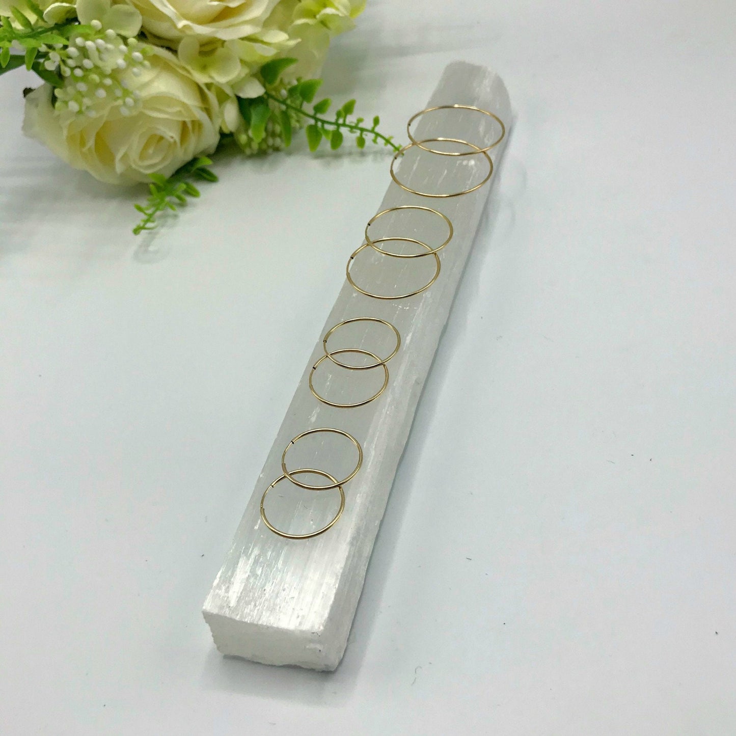 Hoops Earrings Simple Hoops Circle Earrings Endless Hoops Gold Hoops Silver Hoops Thin Hoops Earrings for Women Everyday Earrings