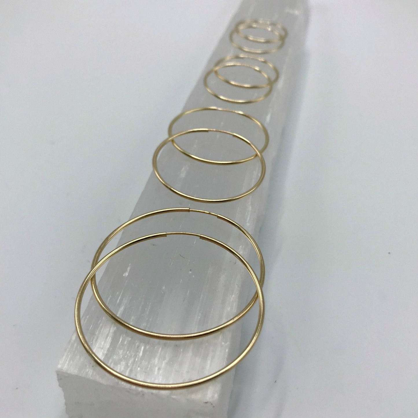 Hoops Earrings Simple Hoops Circle Earrings Endless Hoops Gold Hoops Silver Hoops Thin Hoops Earrings for Women Everyday Earrings