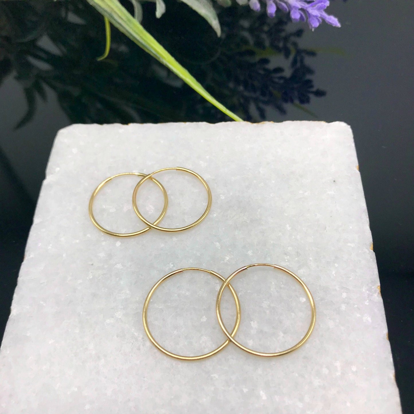 Hoops Earrings Simple Hoops Circle Earrings Endless Hoops Gold Hoops Silver Hoops Thin Hoops Earrings for Women Everyday Earrings