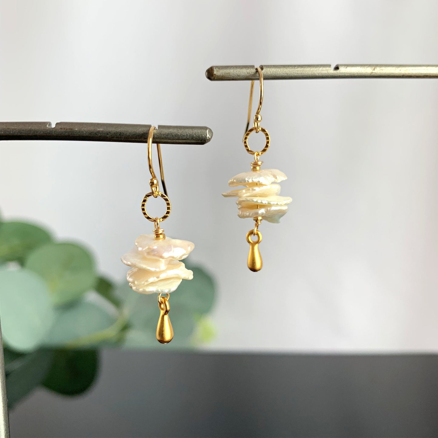 Pearl Earrings Dainty Earrings Pearl Jewelry Silver Earrings June Birthstone Cute Earrings Teardrop Earrings Sister Gift Gift for Mom