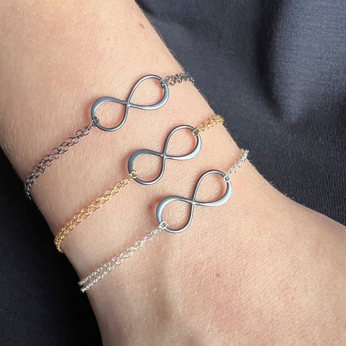 Infinity Bracelet Friendship Bracelet Gold Bracelet Women Bracelet Stacking Bracelet Silver Bracelet Chain Bracelet Mother's Day Gift