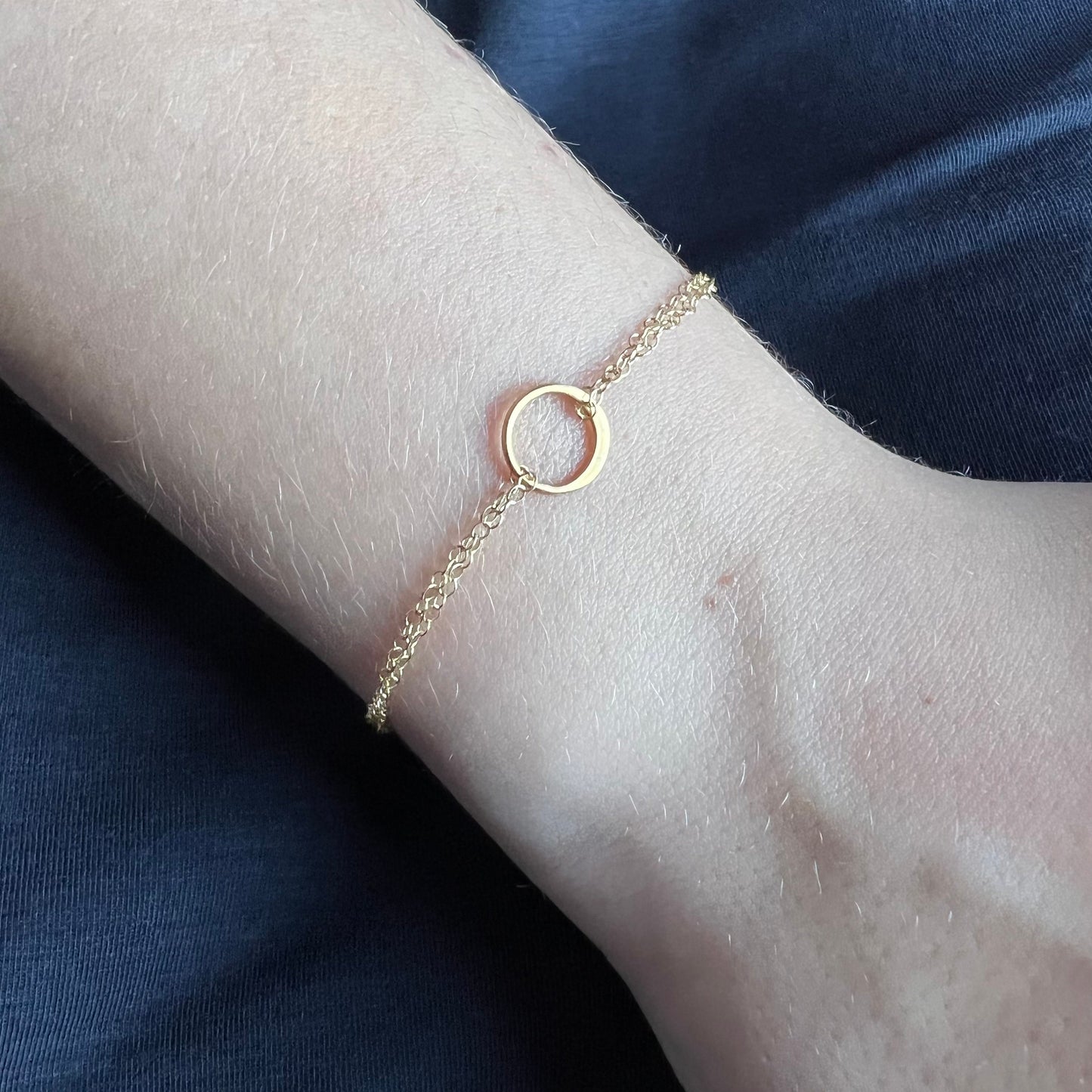 Dainty Circle Bracelet,Everyday Bracelet,Simple Bracelet,Two Tone Bracelet, Layered Bracelet,Minimalist Bracelet,Delicate Two tone bracelet