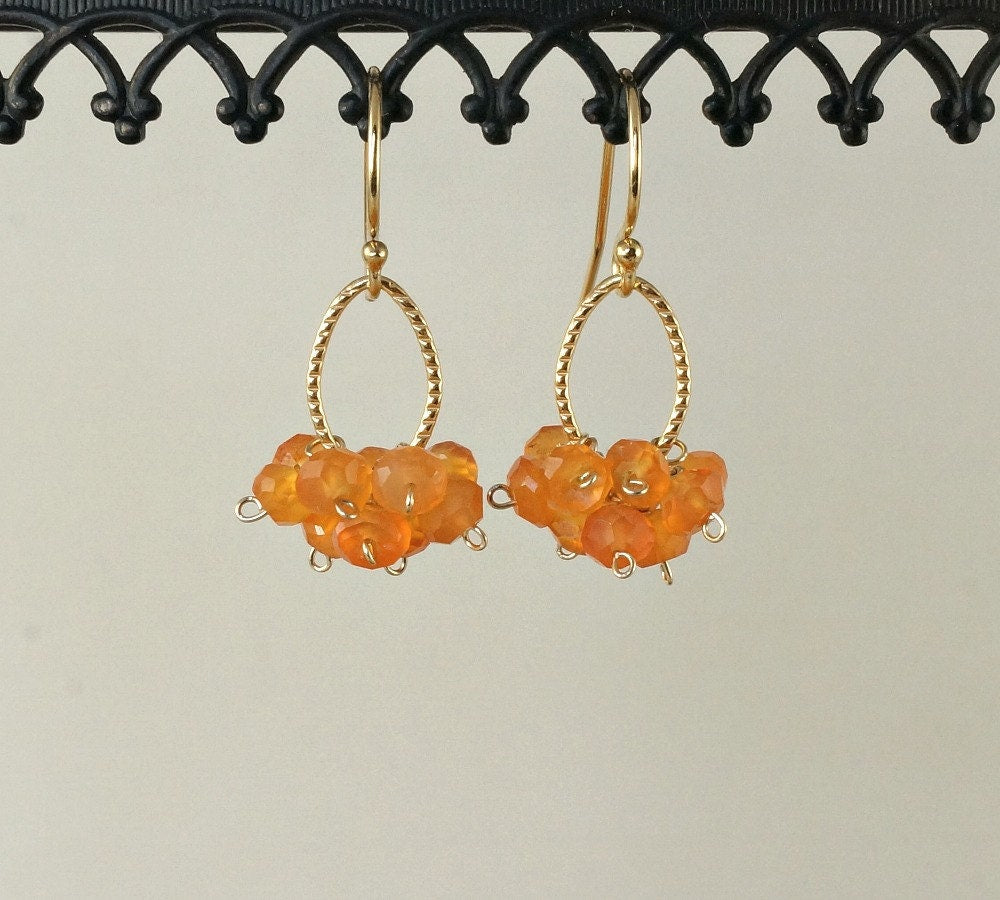 Carnelian Earrings,Dangle Earrings,Carnelian Jewelry,Orange Gemstone,Handmade Earrings,Orange Earrings,Delicate Earrings,Gemstone Earrings