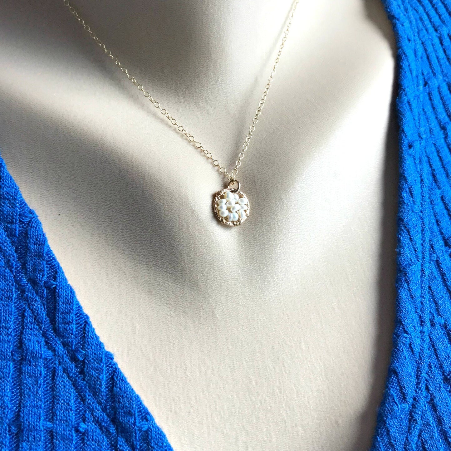 Layering Necklace White Pearl Necklace Wedding Necklace Pearl Chocker Bride Necklace Dainty Pearl Jewelry Everyday Necklace Gift for Her