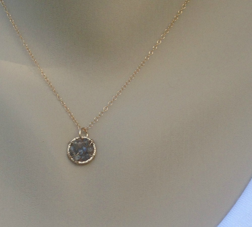 Labradorite Necklace Dainty Necklace Delicate Necklace Everyday Necklace, Choker Necklace Layering Necklace Bridesmaid Gift Gift for Her