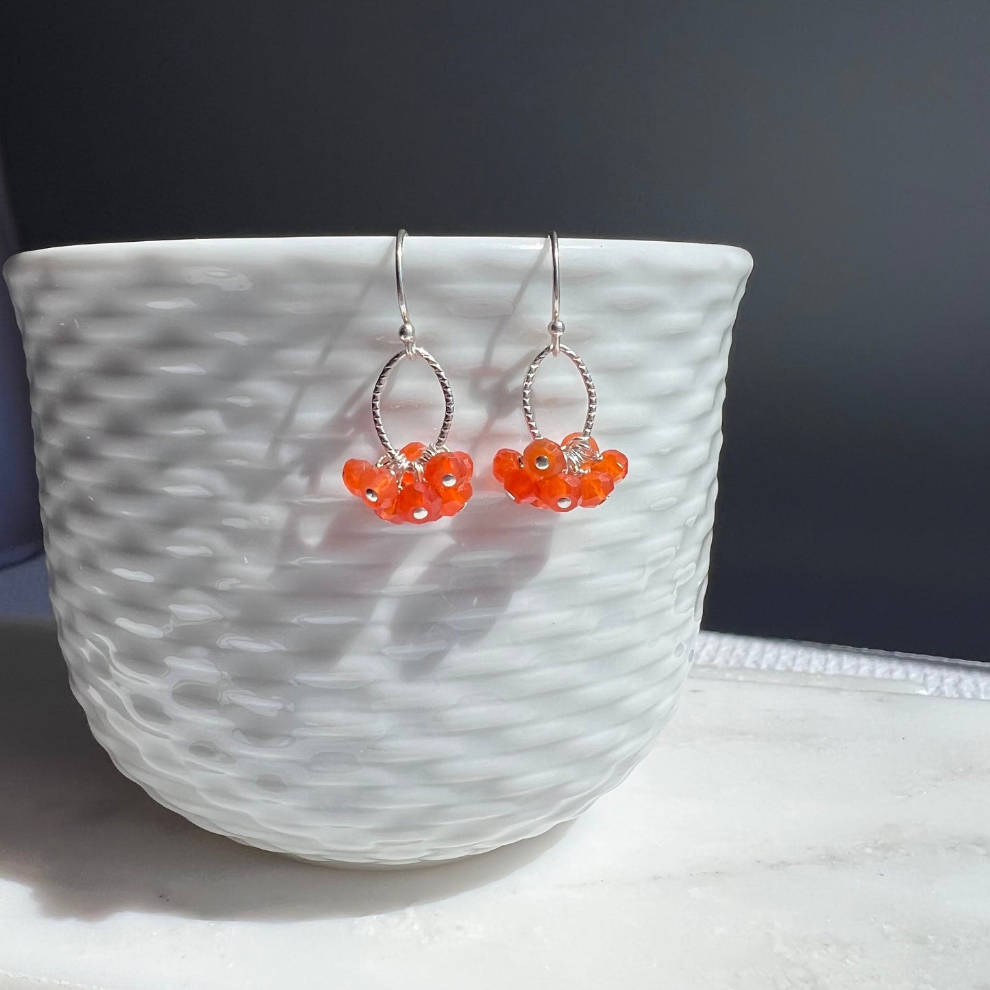 Carnelian Earrings,Dangle Earrings,Carnelian Jewelry,Orange Gemstone,Handmade Earrings,Orange Earrings,Delicate Earrings,Gemstone Earrings