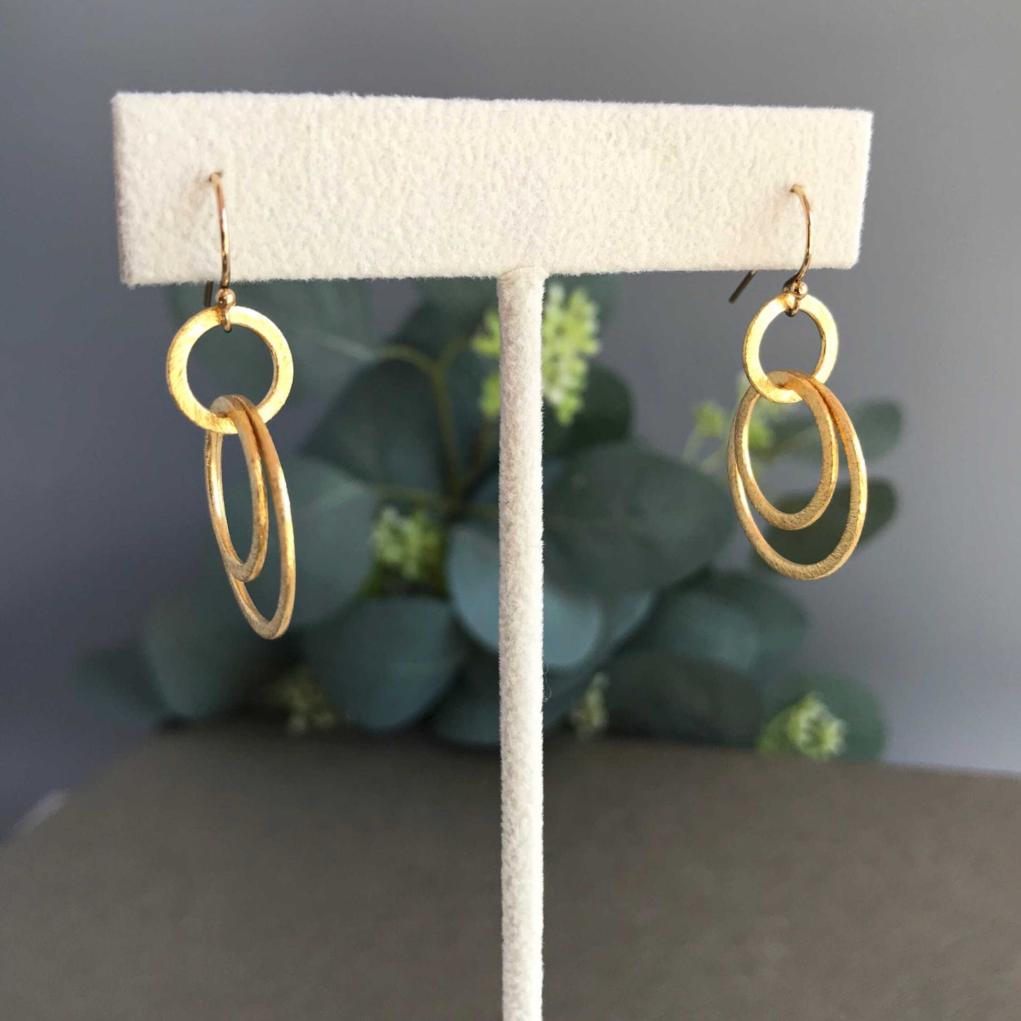 Circle Earrings Link Earrings Geometric Earrings Gold Earrings Silver Earrings Earrings for Women Dangle Earrings Everyday Earrings