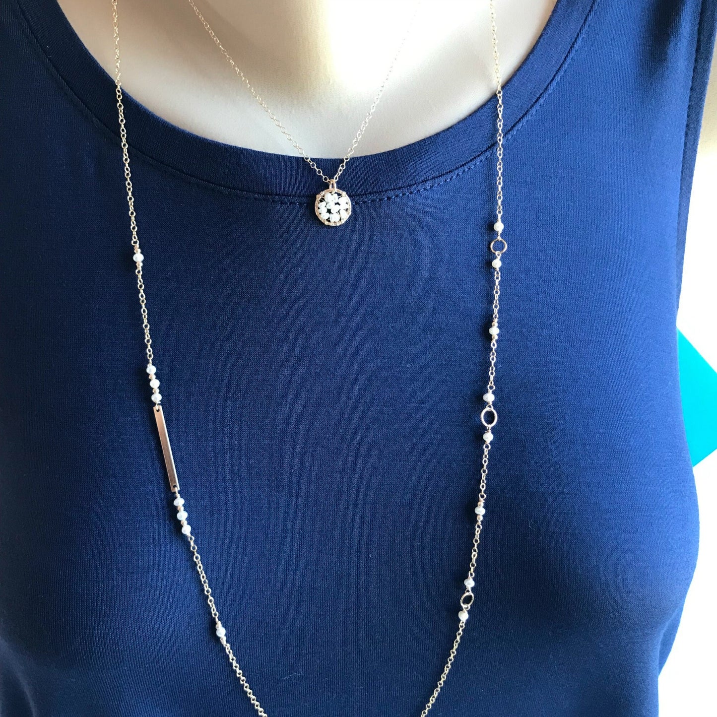 Layering Necklace White Pearl Necklace Wedding Necklace Pearl Chocker Bride Necklace Dainty Pearl Jewelry Everyday Necklace Gift for Her