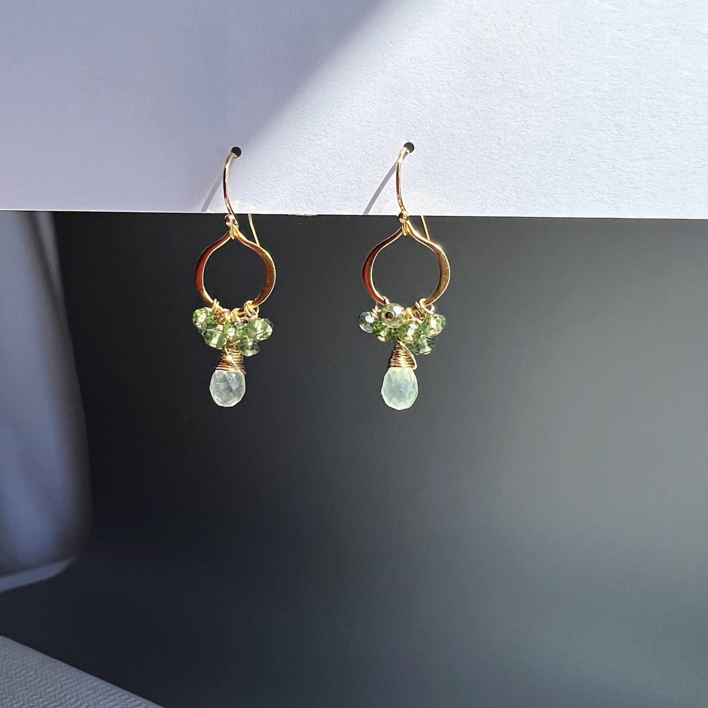 Green Earrings,Dainty Arabesque Earrings,Teardrop Earrings,Earrings for Women,Statement Earrings,Chandelier Earrings,Teardrop Earrings