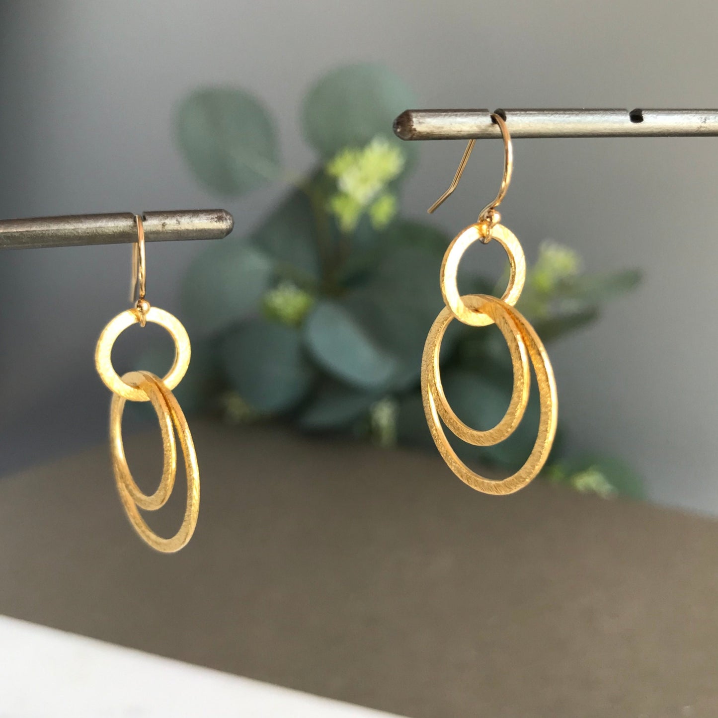 Circle Earrings Link Earrings Geometric Earrings Gold Earrings Silver Earrings Earrings for Women Dangle Earrings Everyday Earrings