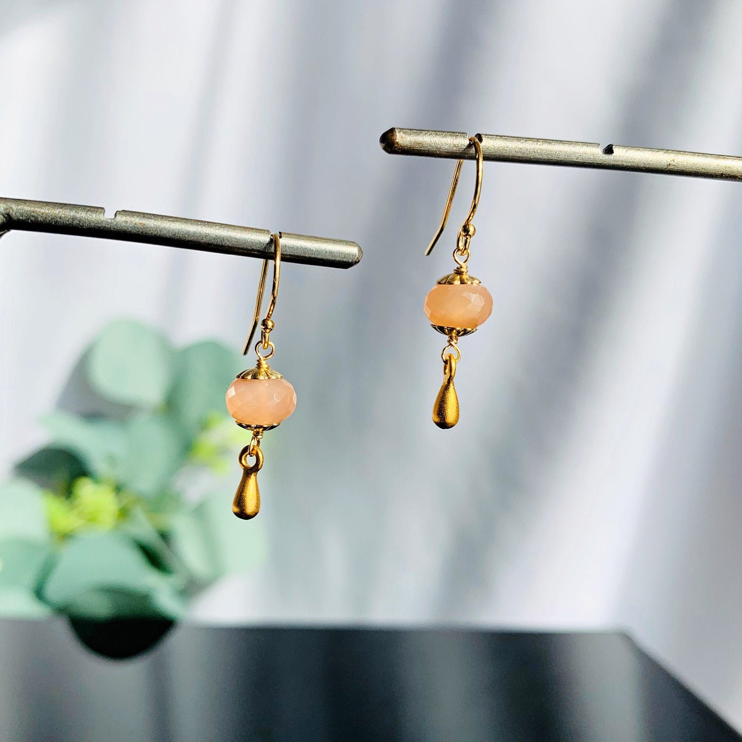 Moonstone Earrings Dangle Earrings  Earrings for Women June Birthstone Gift for Girlfriend Mothers Day Gift Gold Earrings Silver Earrings