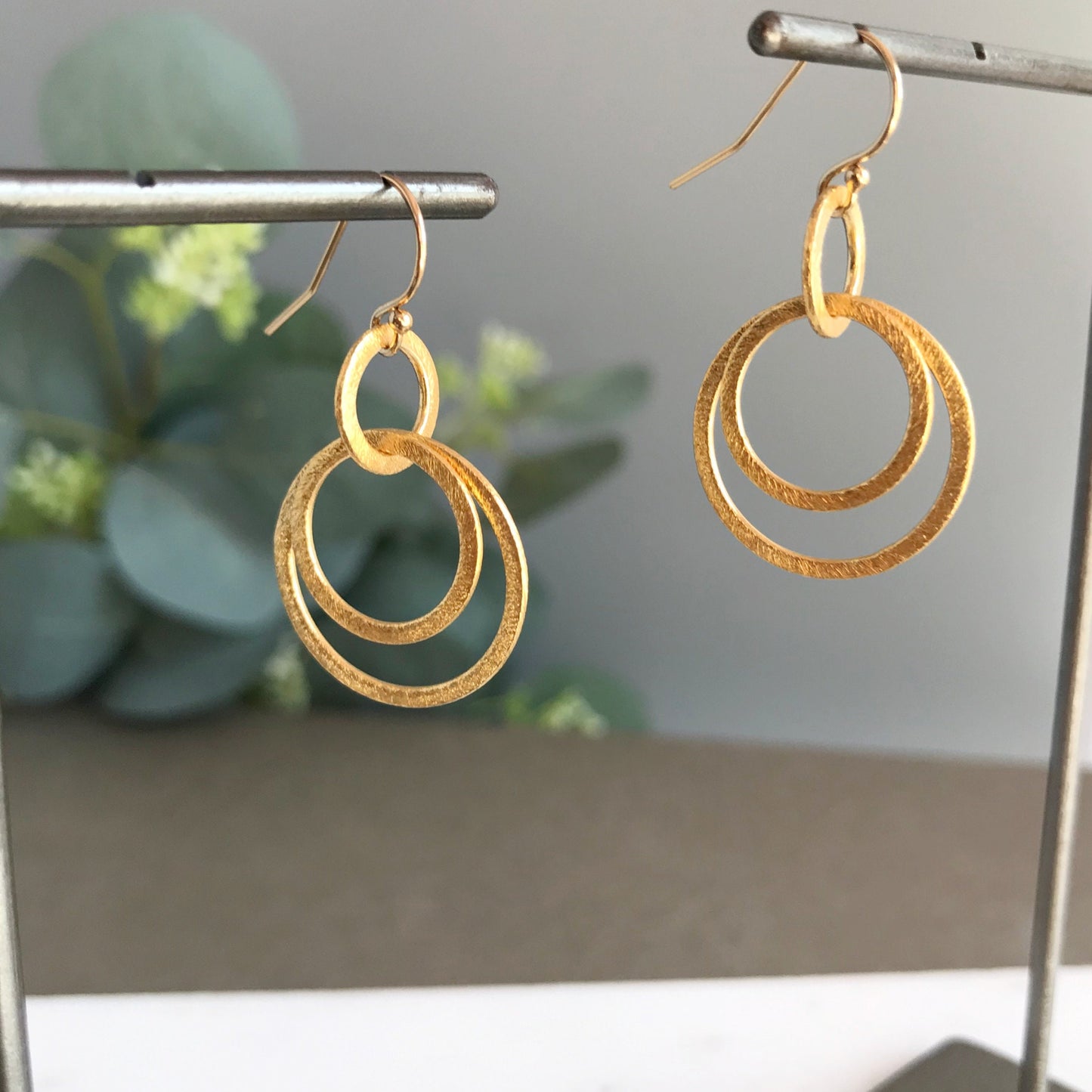 Circle Earrings Link Earrings Geometric Earrings Gold Earrings Silver Earrings Earrings for Women Dangle Earrings Everyday Earrings