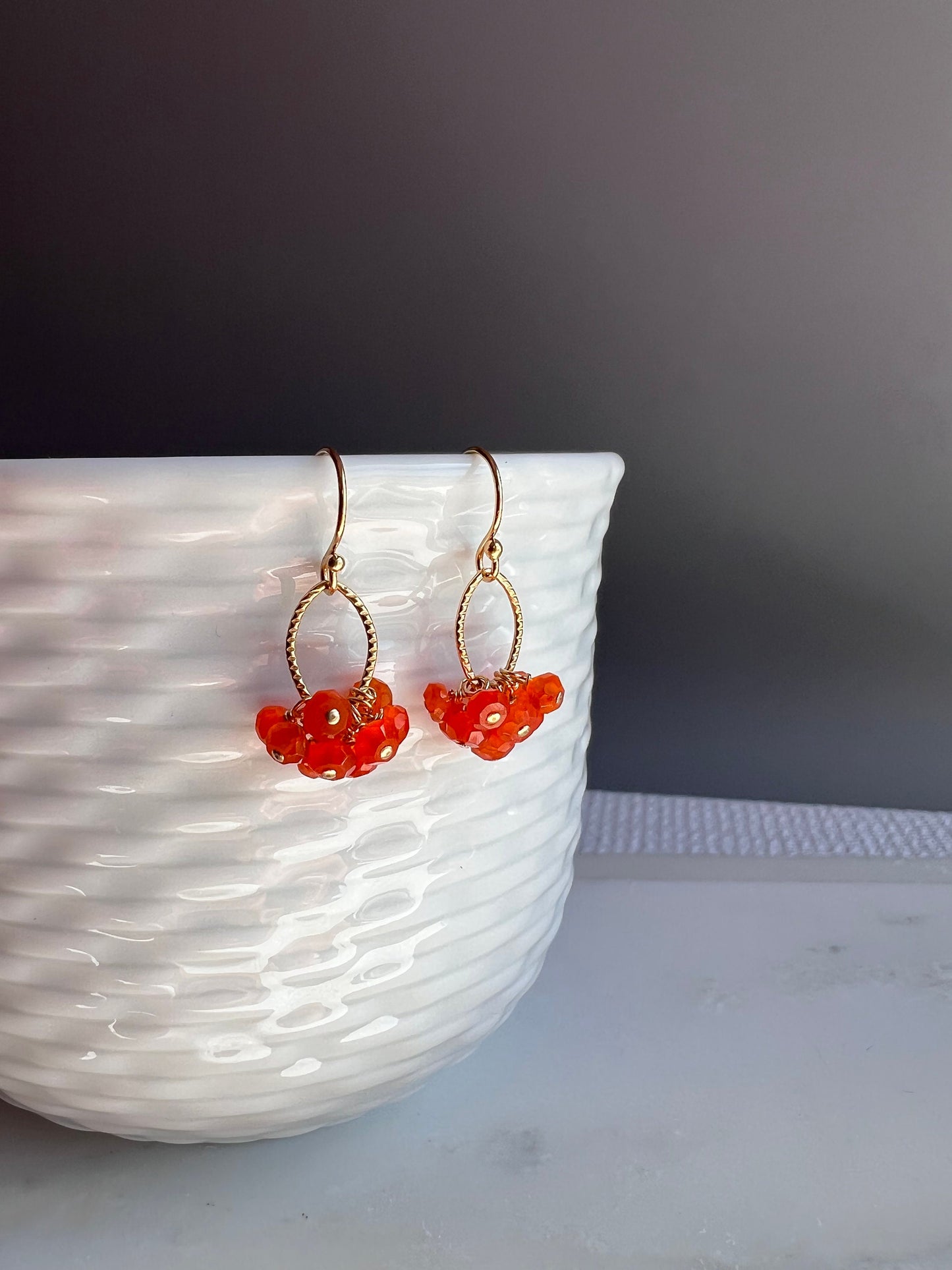 Carnelian Earrings,Dangle Earrings,Carnelian Jewelry,Orange Gemstone,Handmade Earrings,Orange Earrings,Delicate Earrings,Gemstone Earrings