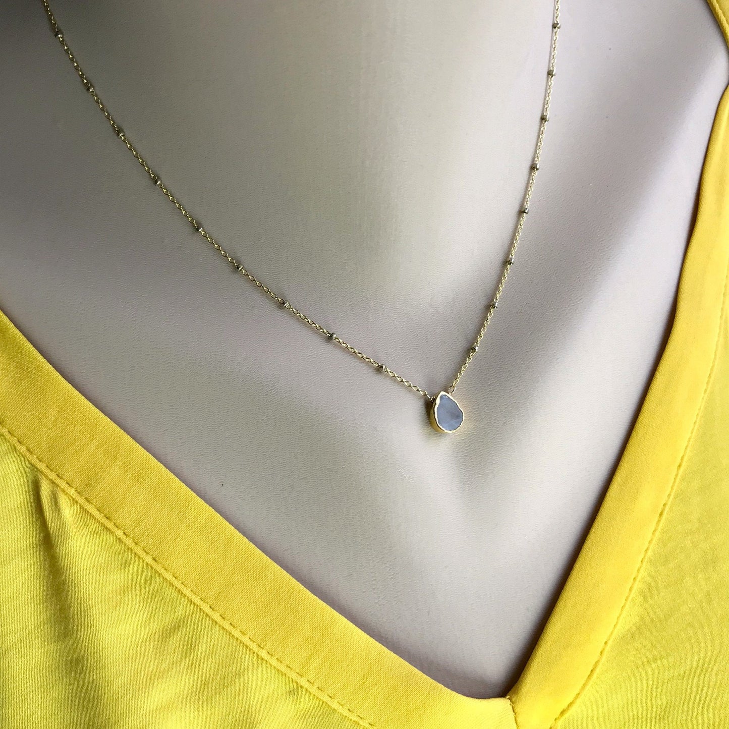 Garnet Necklace Moonstone Pendant Dainty Necklace Birthstone Necklace Gold Necklace Choker Necklace Women Necklace Simple Necklace