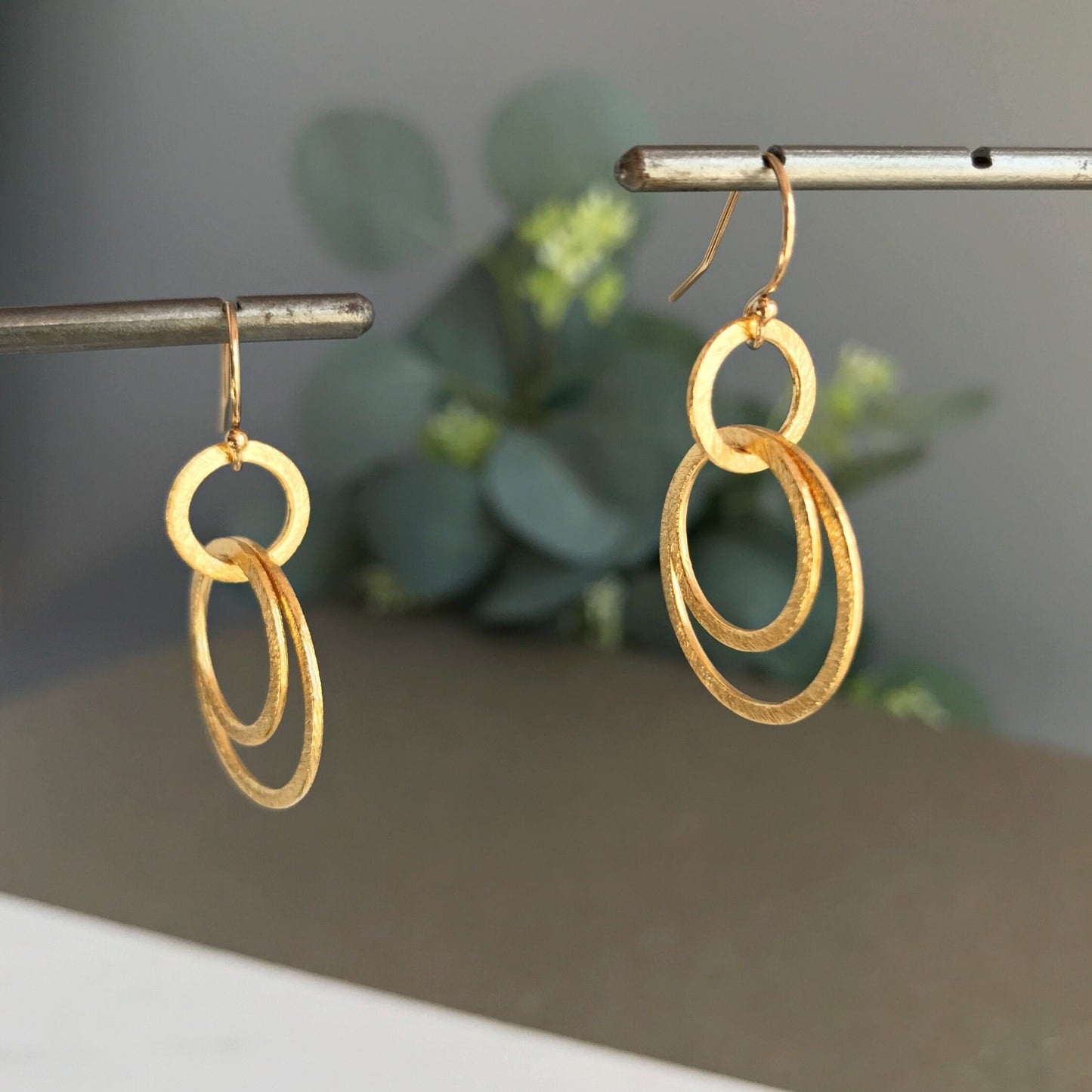 Circle Earrings Link Earrings Geometric Earrings Gold Earrings Silver Earrings Earrings for Women Dangle Earrings Everyday Earrings