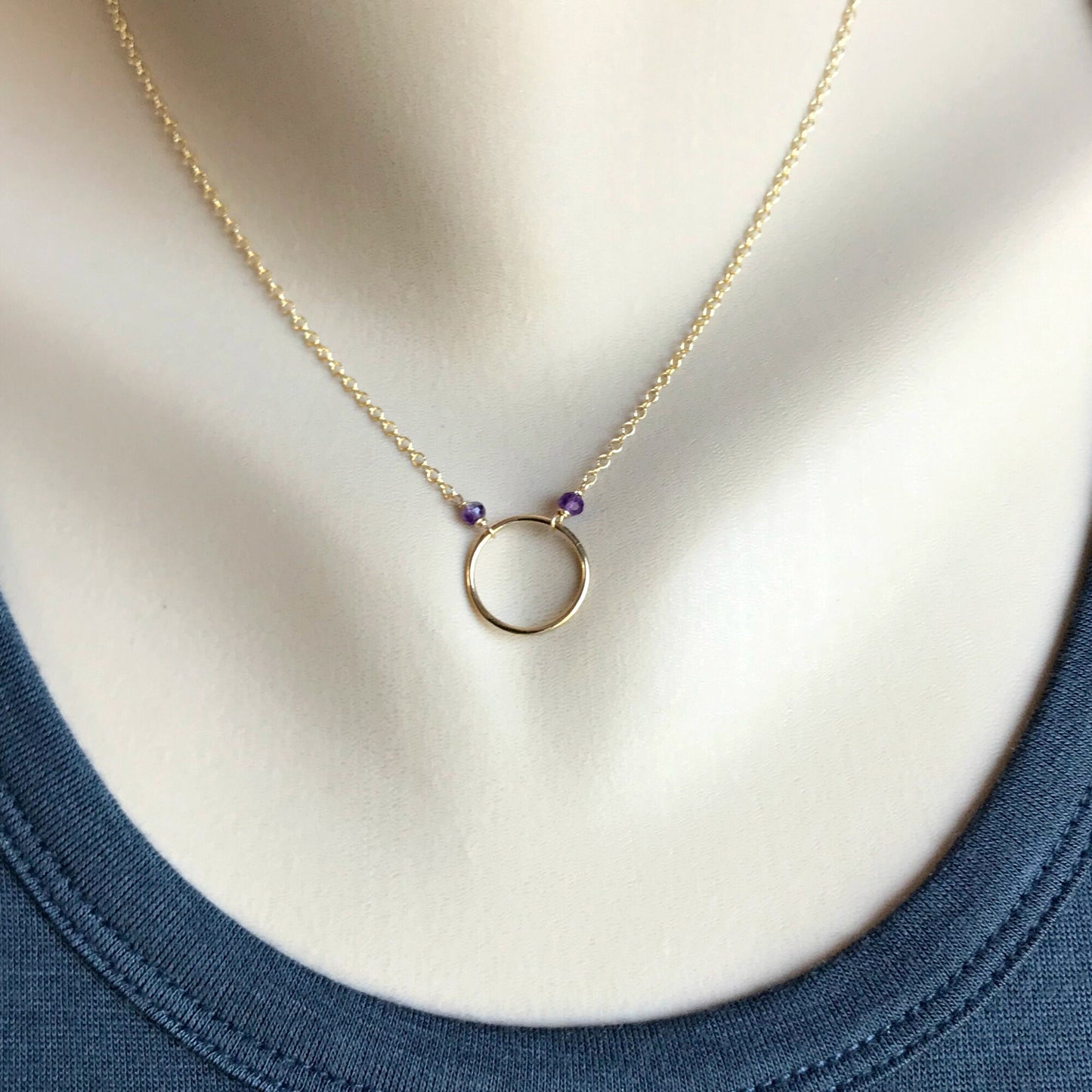 Infinity Necklace Karma Necklace Amethyst Necklace Citrine Necklace Circle Necklace Friendship Necklace Eternity Necklace Circle Necklace
