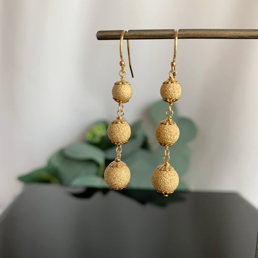Silver Ball Earrings Gold Ball Earrings Linear Earrings  Dangle Earrings Drop Earrings Elegant Earrings Wedding Earrings Sparkle Earrings