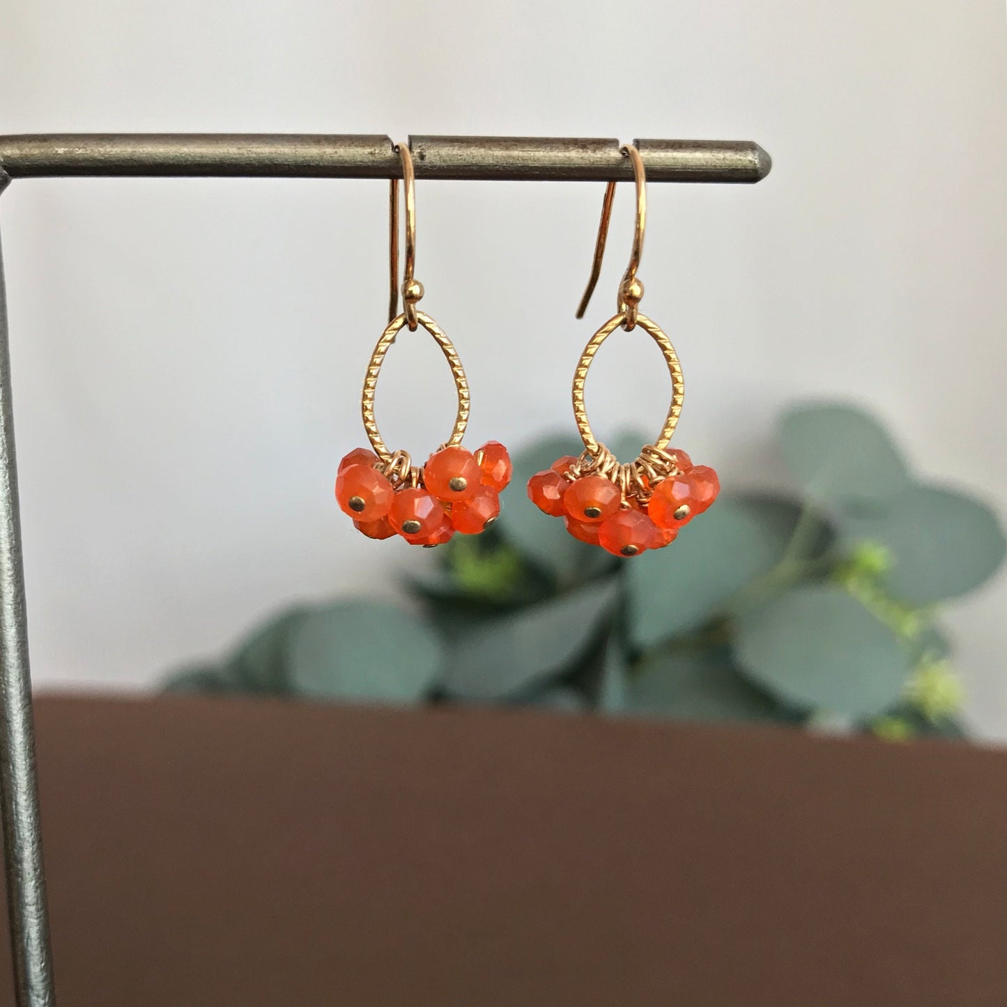 Carnelian Earrings,Dangle Earrings,Carnelian Jewelry,Orange Gemstone,Handmade Earrings,Orange Earrings,Delicate Earrings,Gemstone Earrings