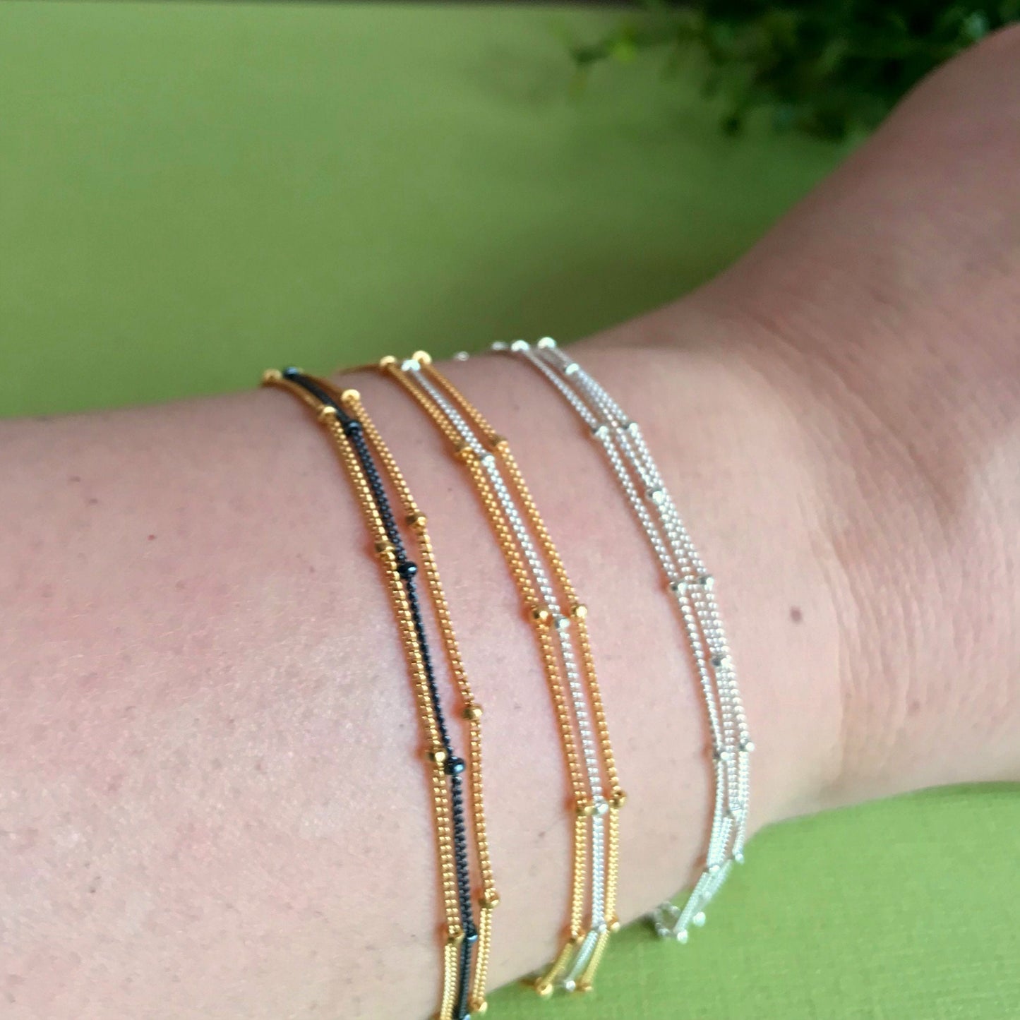 Delicate Bracelet Satellite Chain Dew Drop Bracelet Dainty Bracelet Stacking Bracelet Layering Bracelet Dainty Gold Bracelet Chain Bracelet