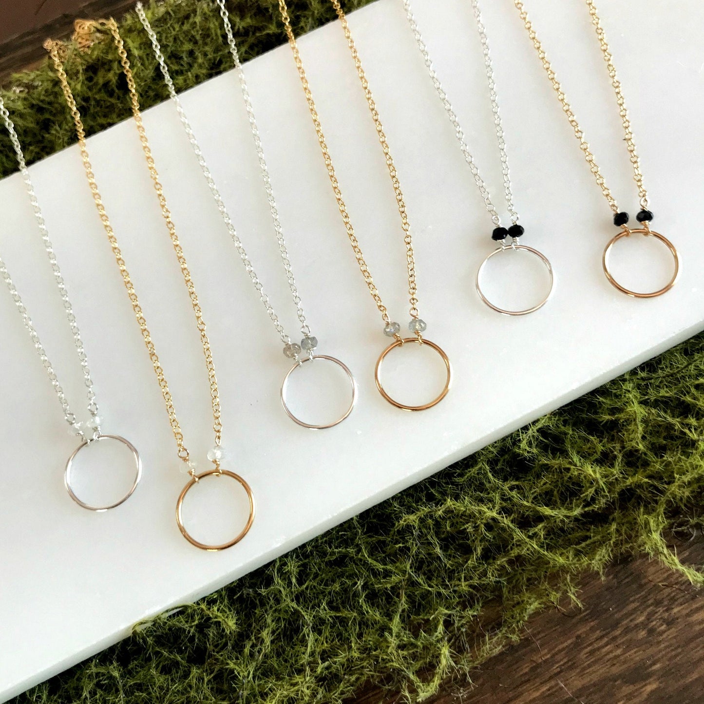 Karma Necklace Circle Necklace Delicate Necklace Eternity Necklace Minimalist Necklace Boho Necklace Infinity Necklace Gift for Mother