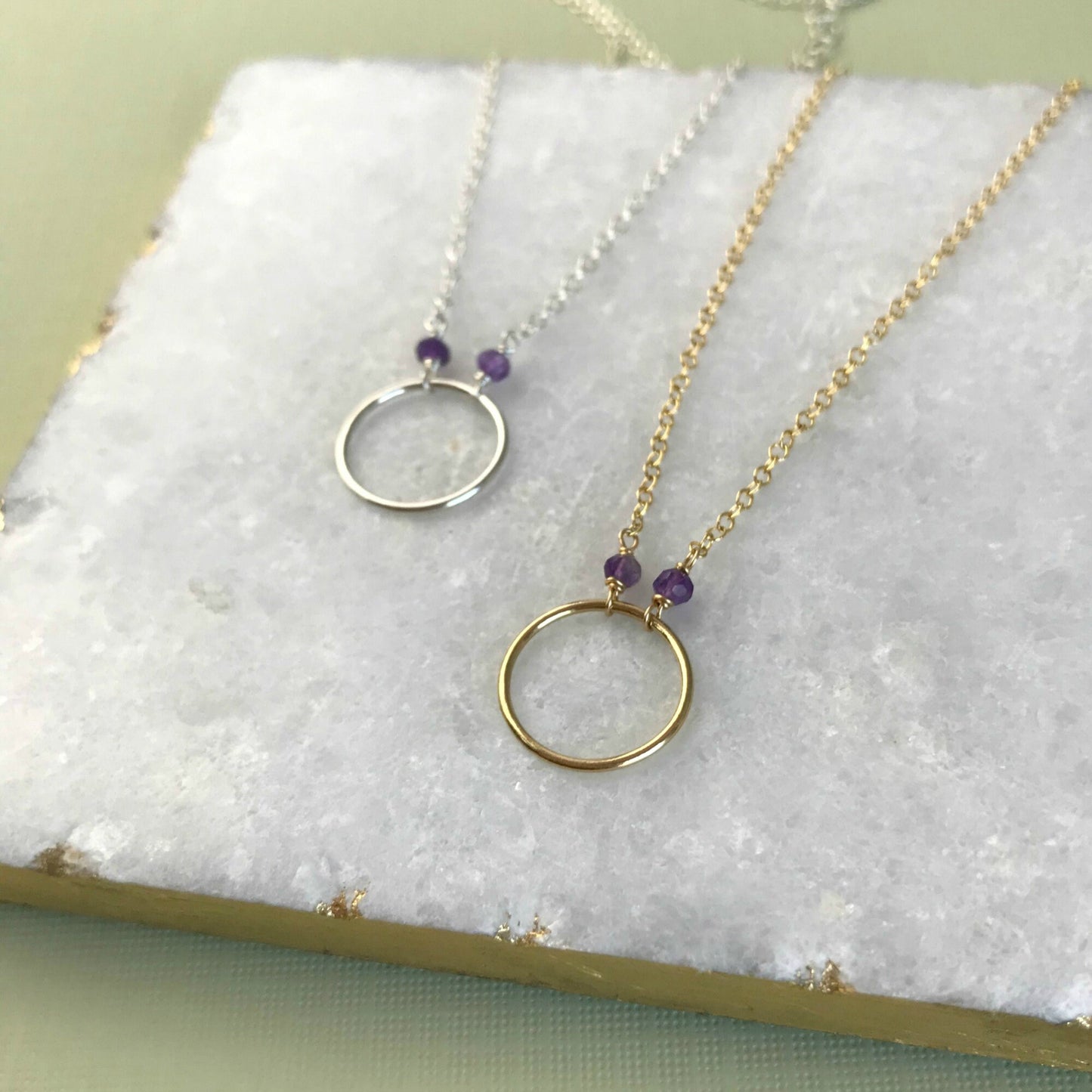 Infinity Necklace Karma Necklace Amethyst Necklace Citrine Necklace Circle Necklace Friendship Necklace Eternity Necklace Circle Necklace