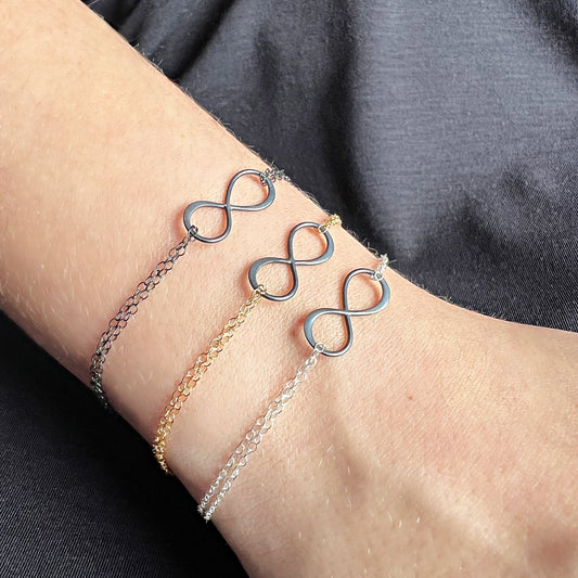 Infinity Bracelet Friendship Bracelet Gold Bracelet Women Bracelet Stacking Bracelet Silver Bracelet Chain Bracelet Mother's Day Gift